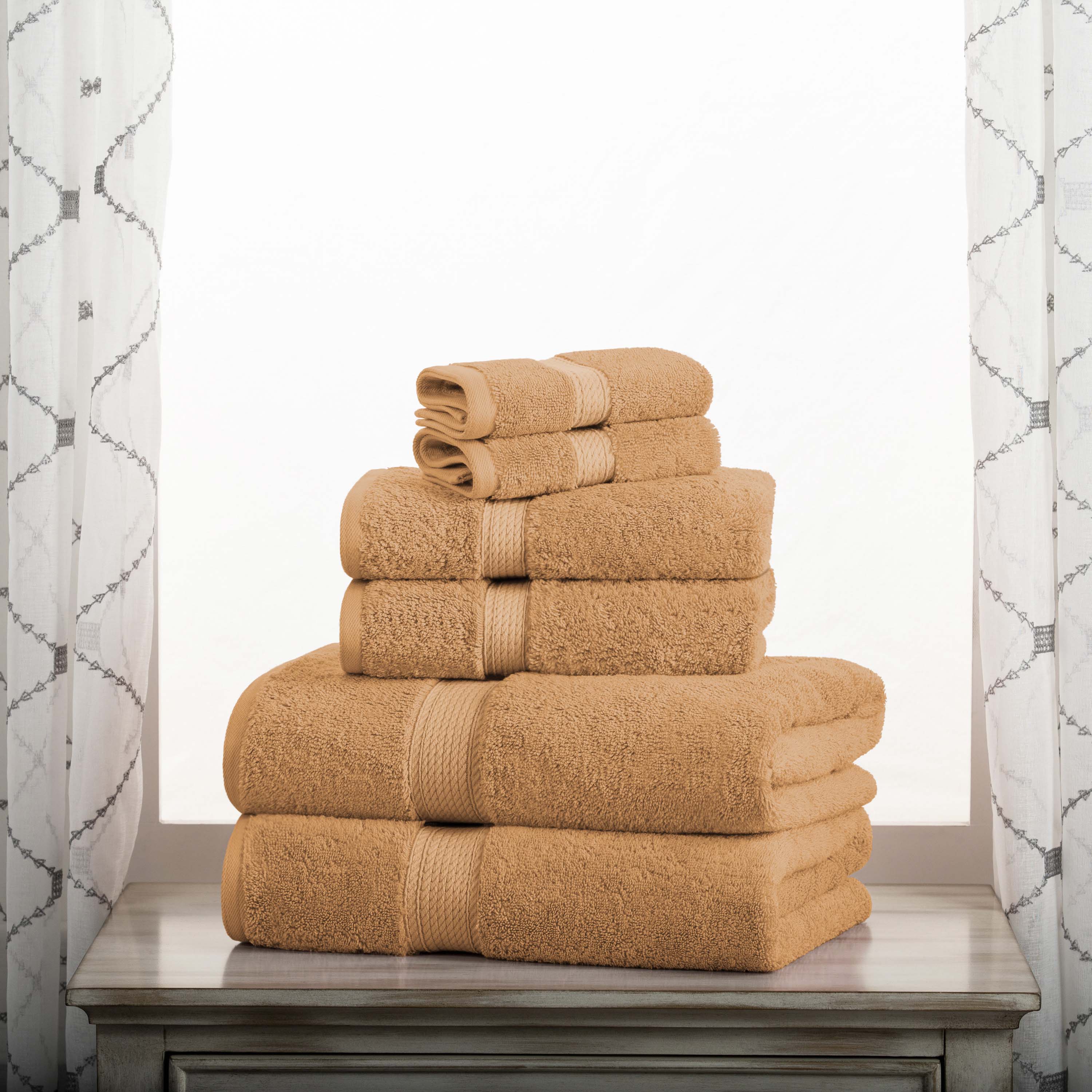 Premium 6-Piece Egyptian Cotton Towel Set - Ultra Soft, Heavyweight & Luxurious Bath Towels for Spa, Hotel & Home Use