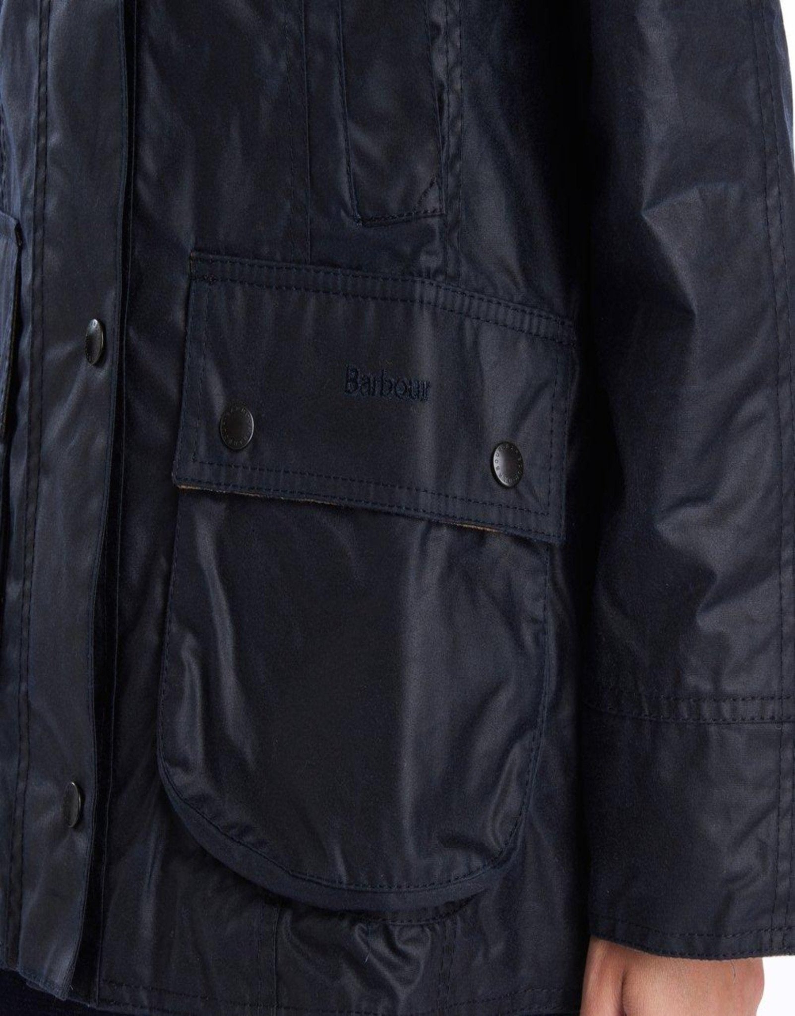 HENRY SARTORIAL x BARBOUR Women's Beadnell Wax Jacket in Navy Blue | Waterproof Outdoor Coat for Hiking, Camping & Everyday Wear