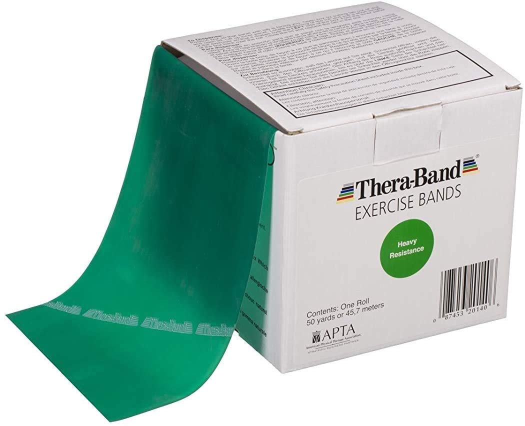 THERABAND Resistance Bands - 50 Yard Roll Professional Latex Elastic Fitness Bands for Full Body Workouts, Strength Training, Physical Therapy, Pilates & Yoga | Ideal for Home Gym, Rehabilitation & Muscle Recovery Exercises
