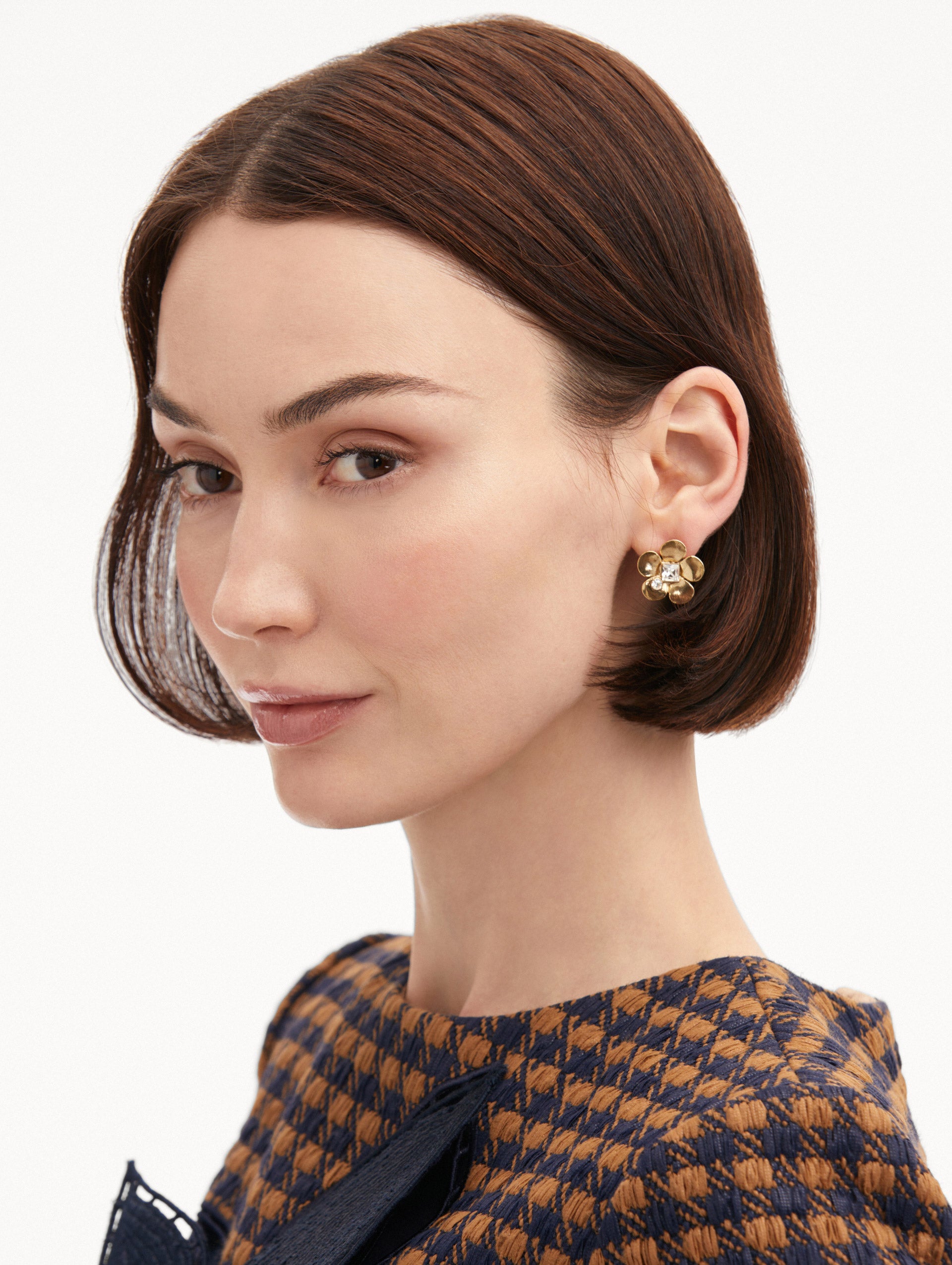 Dainty Flower Stud Earrings for Women - 14K Gold Plated Floral Earrings for Everyday Wear | Perfect Gift for Her, Birthday, Anniversary, Valentine's Day