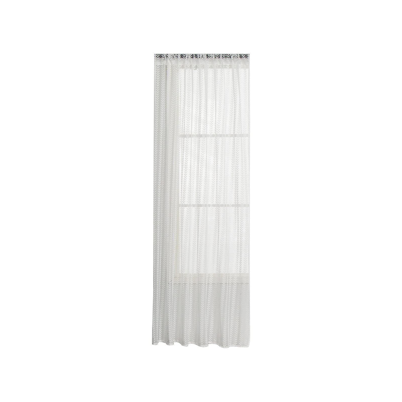 IKAXIYO Grain Pattern Sheer Curtains - Easy Installation Polyester Tulle Window Drapes with Embroidery for Living Room, Bedroom, Dining Room - Light Filtering & Decorative Home Decor