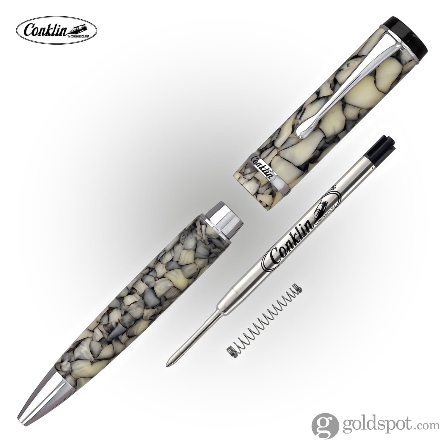 Conklin Duragraph Ballpoint Pen - Cracked Ice Finish - Premium Writing Instrument for Business, Gifts & Everyday Use
