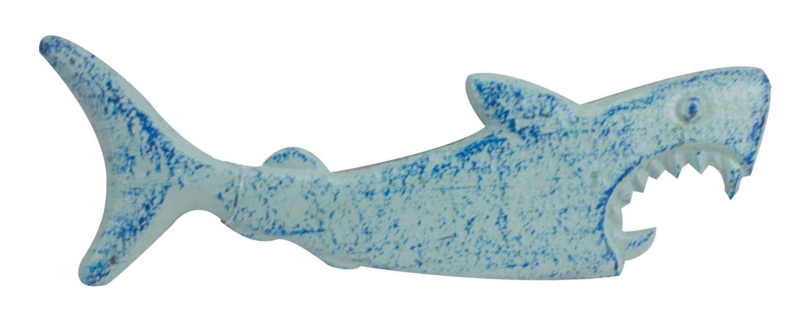 Premium Upper Deck Cast Iron Wall Mounted Shark Bottle Opener - Rustic Bar Decor for Home, Man Cave, or Outdoor Kitchen