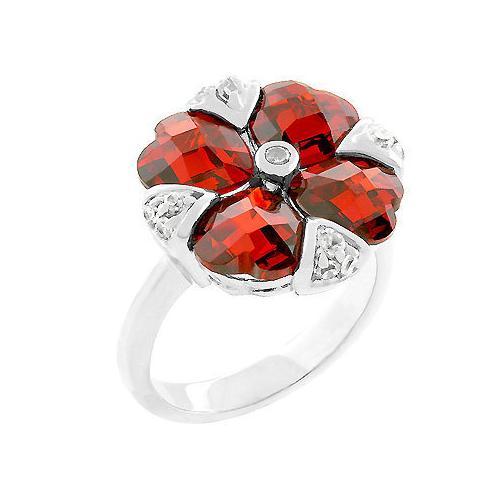 Handmade Garnet Artisan Ring for Women - Sterling Silver Bohemian Jewelry - Perfect for Casual Wear, Date Nights & Special Occasions