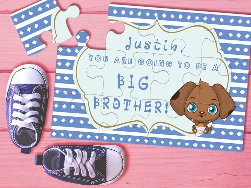 Big Brother Announcement Puzzle - Unique Baby Arrival Gift for New Siblings | Gender Reveal & Pregnancy Announcement Idea for Expecting Families