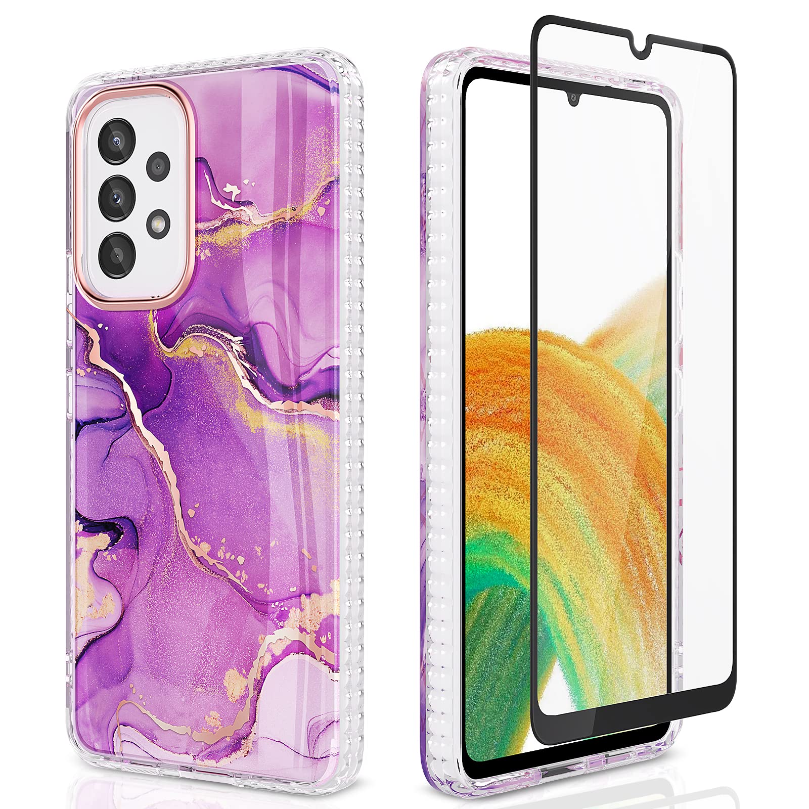 Samsung Galaxy A33 5G Case (2022) - Slim Protective Phone Cover with Built-in Screen Protector | Shockproof & Stylish Design for Galaxy A33 6.4
