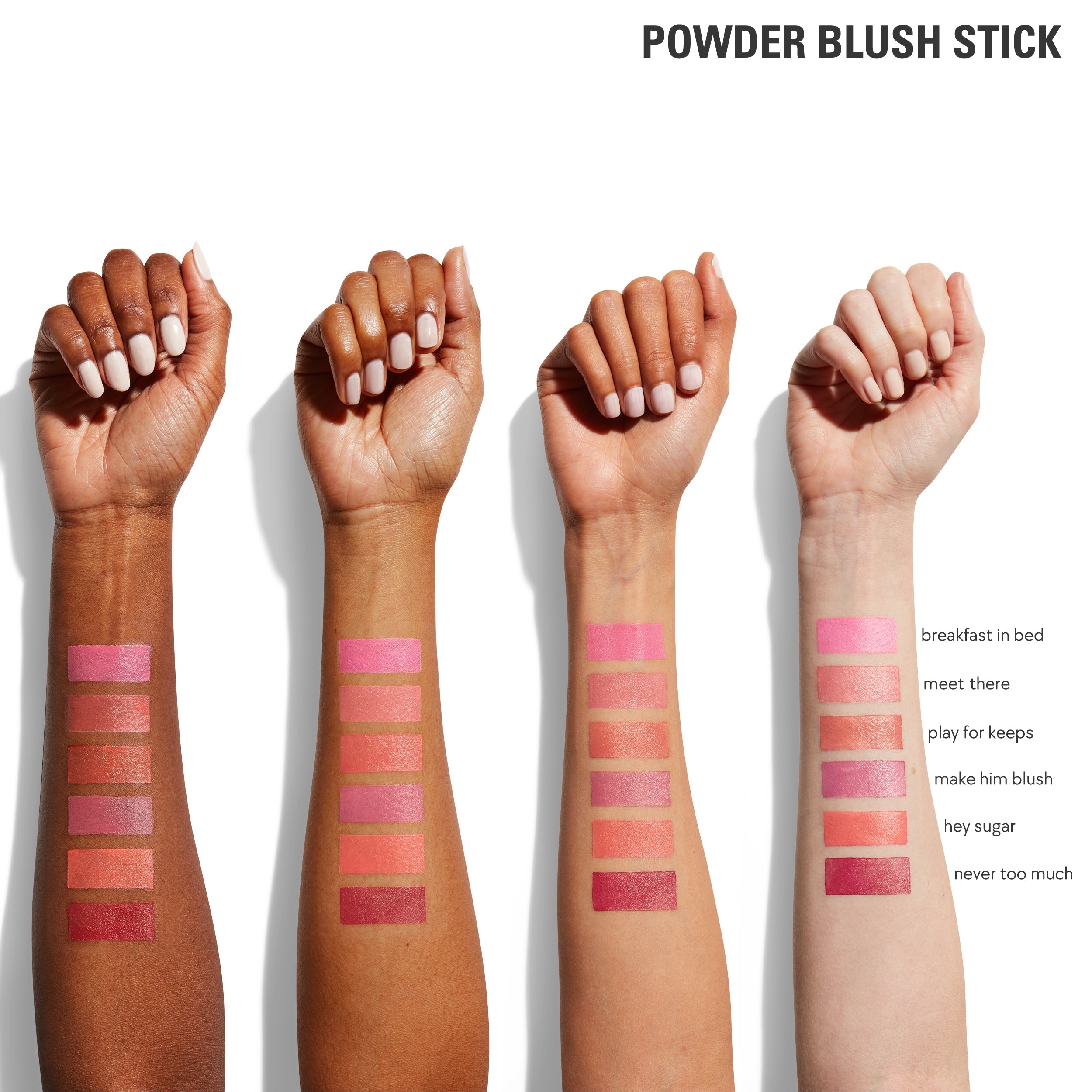 Long-Lasting Powder Blush Stick Set - Matte & Shimmer Blush Duo for Cheeks & Eyes | Perfect for Everyday Makeup & On-the-Go Touch Ups