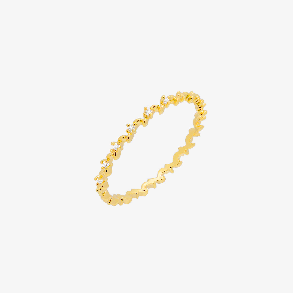 Simple Cubic Beaded Ring - Minimalist Stackable Jewelry for Women | Dainty Gold & Silver Beaded Band Rings for Everyday Wear, Gift Giving & Layering