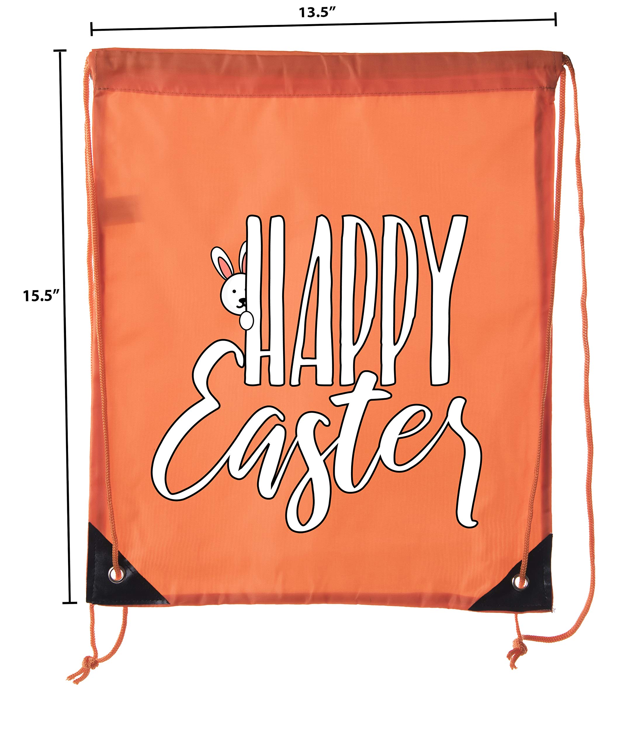Easter Basket Bags Bulk - Peaking Bunny Drawstring Backpacks for Easter Party Favors & Goody Bags | Easter Egg Hunt, Kids Party Supplies, Spring Celebration Gifts