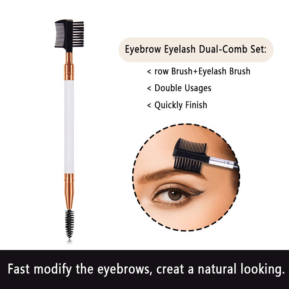 3 Pcs 2-in-1 Mascara & Eyebrow Brushes with Dual-Comb - Professional Makeup Tools for Eyelash Extension & Eyebrow Styling | Perfect for Travel, Salon & Home Beauty Routine