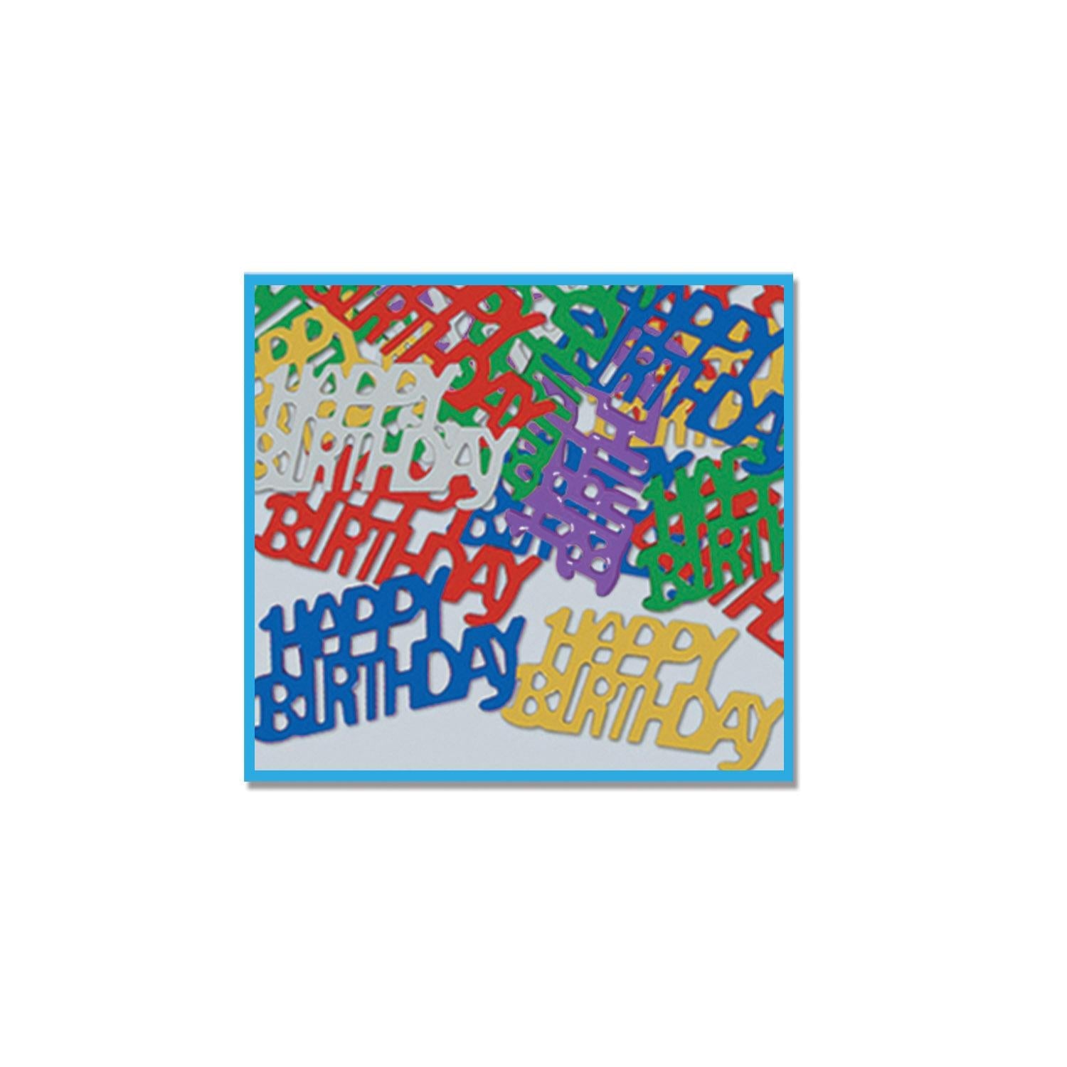 12 Pack Beistle Happy Birthday Confetti (0.5 Oz/Pkg) - Colorful Party Decorations for Birthday Celebrations, Baby Showers & Special Events