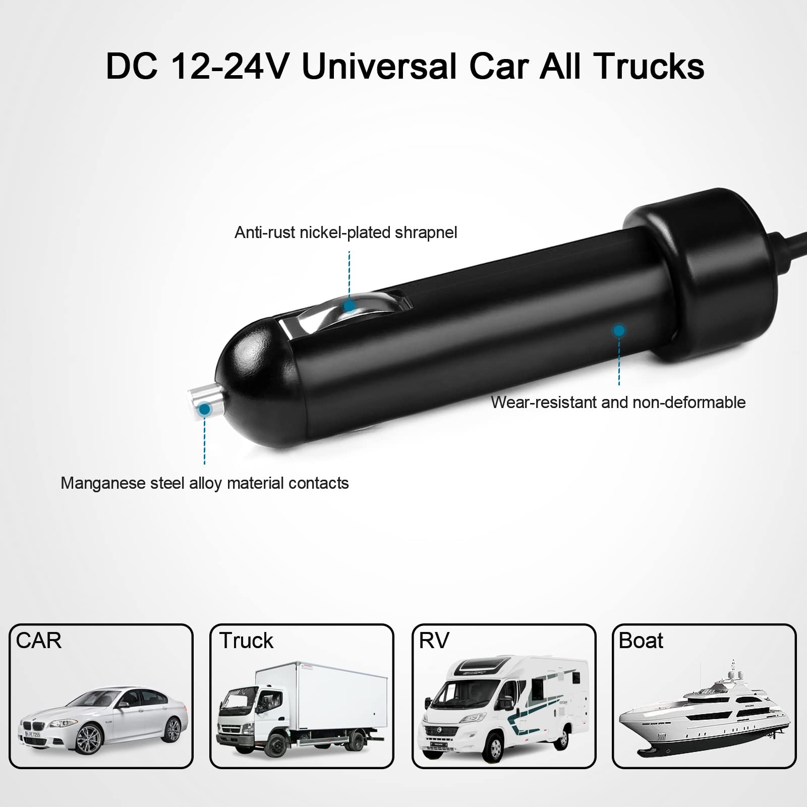 65W USB-C Car Charger Adapter for Dell Latitude 5550/5450/5350/9450/7650/7640/7450/7350 & Inspiron 14 7440/7445 & XPS 13 9320/9340/9350 Laptops - Fast Charging Auto Power Adapter (Not for 90W/130W Models) - Perfect for Road Trips & Business Travel