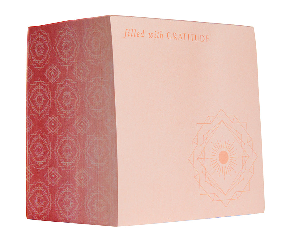 Gratitude Memo Cube - Inspirational Note Taking Blocks for Daily Journaling, Office Desk Accessories & Thoughtful Gifts - Perfect for Mindfulness Practice, Workplace Motivation & Positive Affirmations