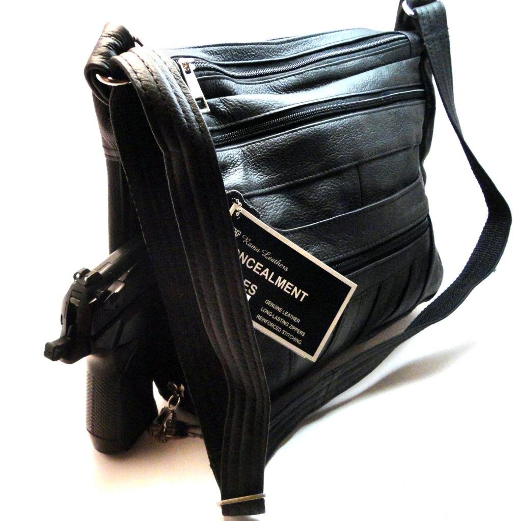 Leather Concealed Carry Crossbody Gun Purse with Holster & Lock - Secure & Stylish CCW Handbag for Women | Perfect for Everyday Carry, Travel & Outdoor Activities