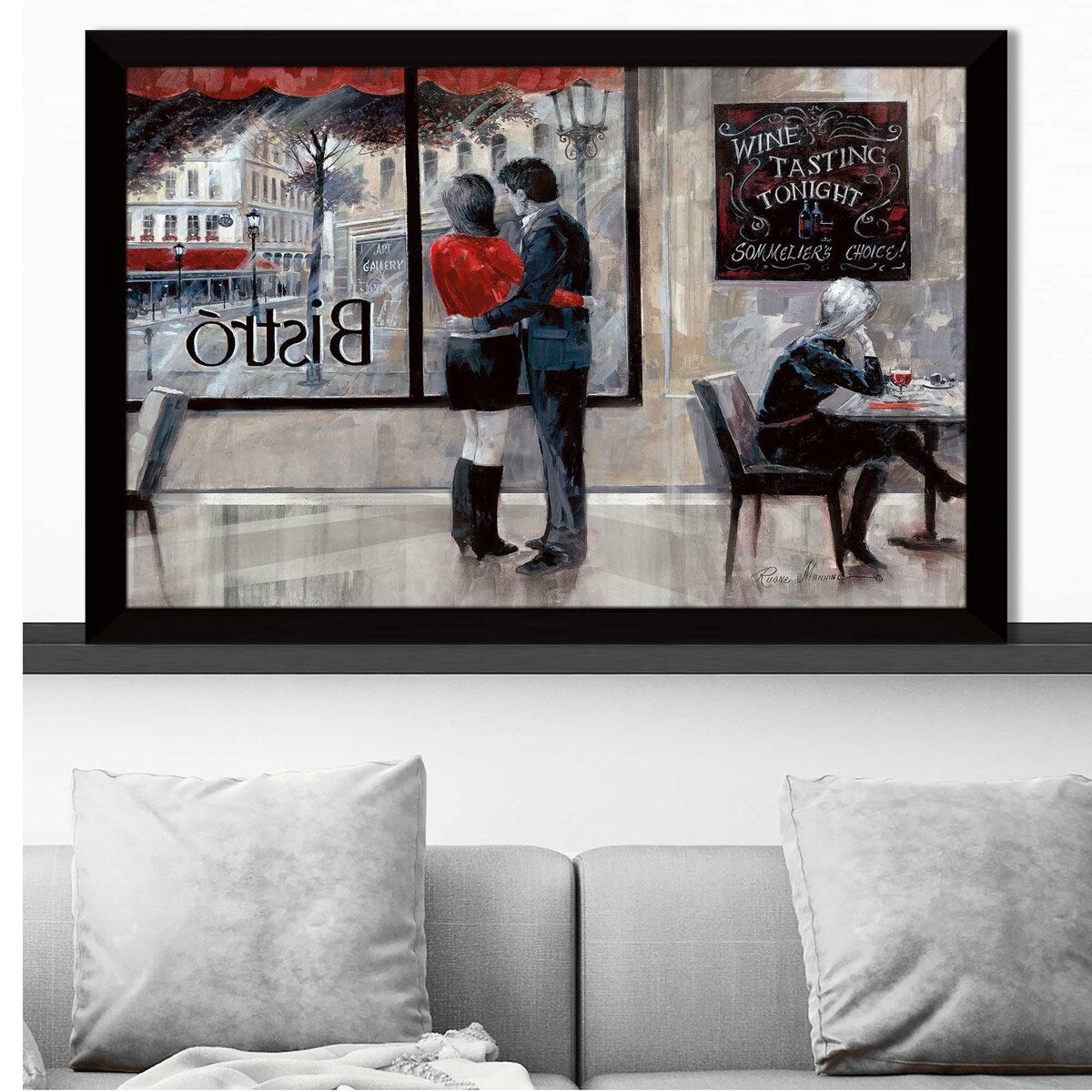 Bistro Romance by Ruane Manning - Premium Acrylic Wall Art Print - Perfect for Dining Room, Kitchen Decor & Home Interior Design
