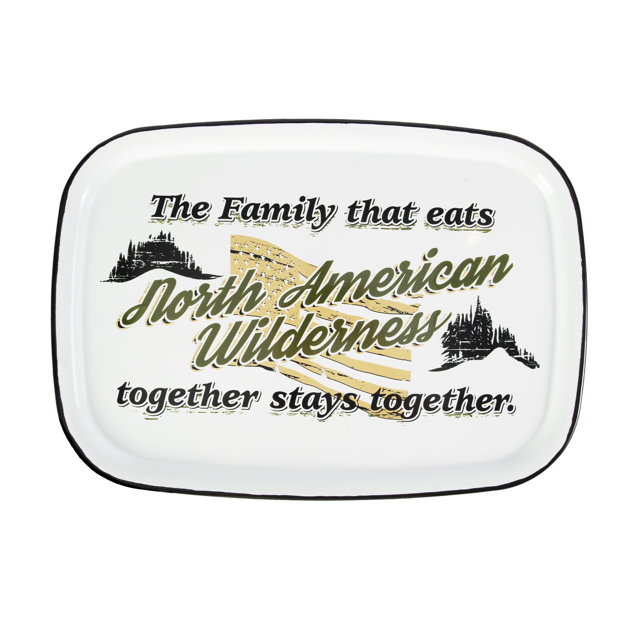 North American Wilderness Kitchen Accessories - Durable Metal & Porcelain Enamel for Camping & Home Decor