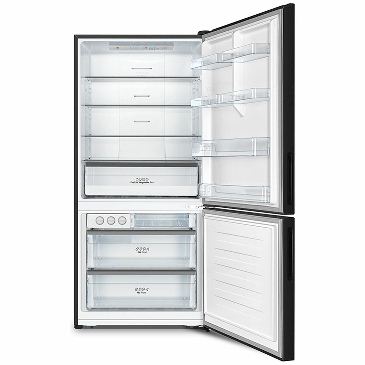 Hisense 483L Bottom Mount Refrigerator with PureFlat Design - Energy Efficient HRBM483B Model for Modern Kitchen & Home Storage