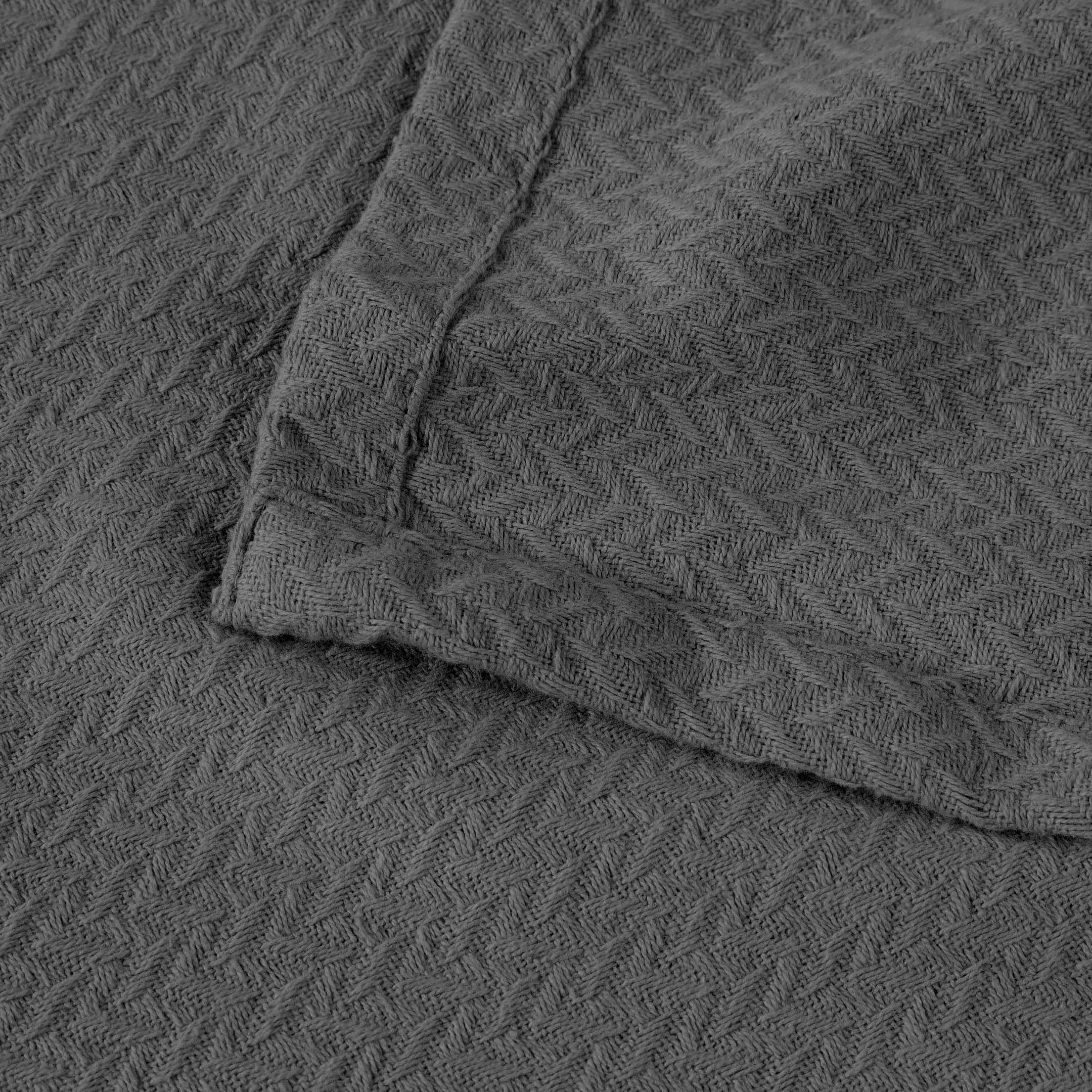 Premium Nobel Cotton Textured Chevron Lightweight Woven Blanket - Soft & Breathable Throw for Sofa, Bed, and Outdoor Picnics - Cozy Home Decor & Travel Companion