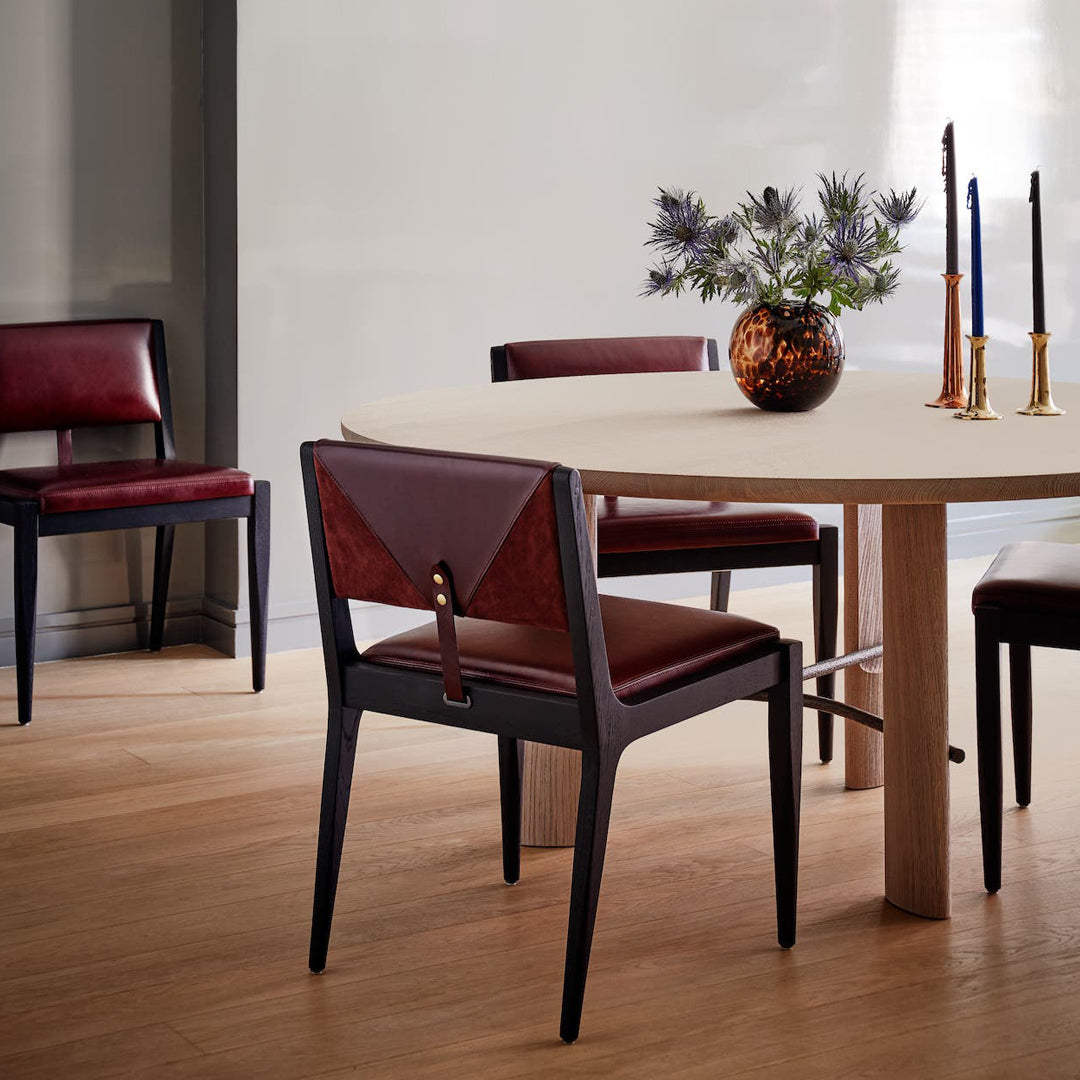 Hugo Dining Chair - Modern Wooden Dining Room Chair with Upholstered Seat - Perfect for Kitchen, Dining Room, and Home Office
