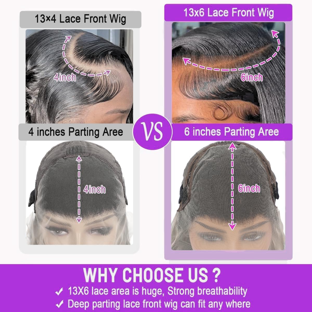 30 Inch Body Wave Lace Front Wigs Human Hair 250% Density 13x6 HD Transparent Lace - Brazilian Virgin Hair Glueless Wig for Women (Natural Black) - Perfect for Daily Wear, Cosplay & Special Occasions