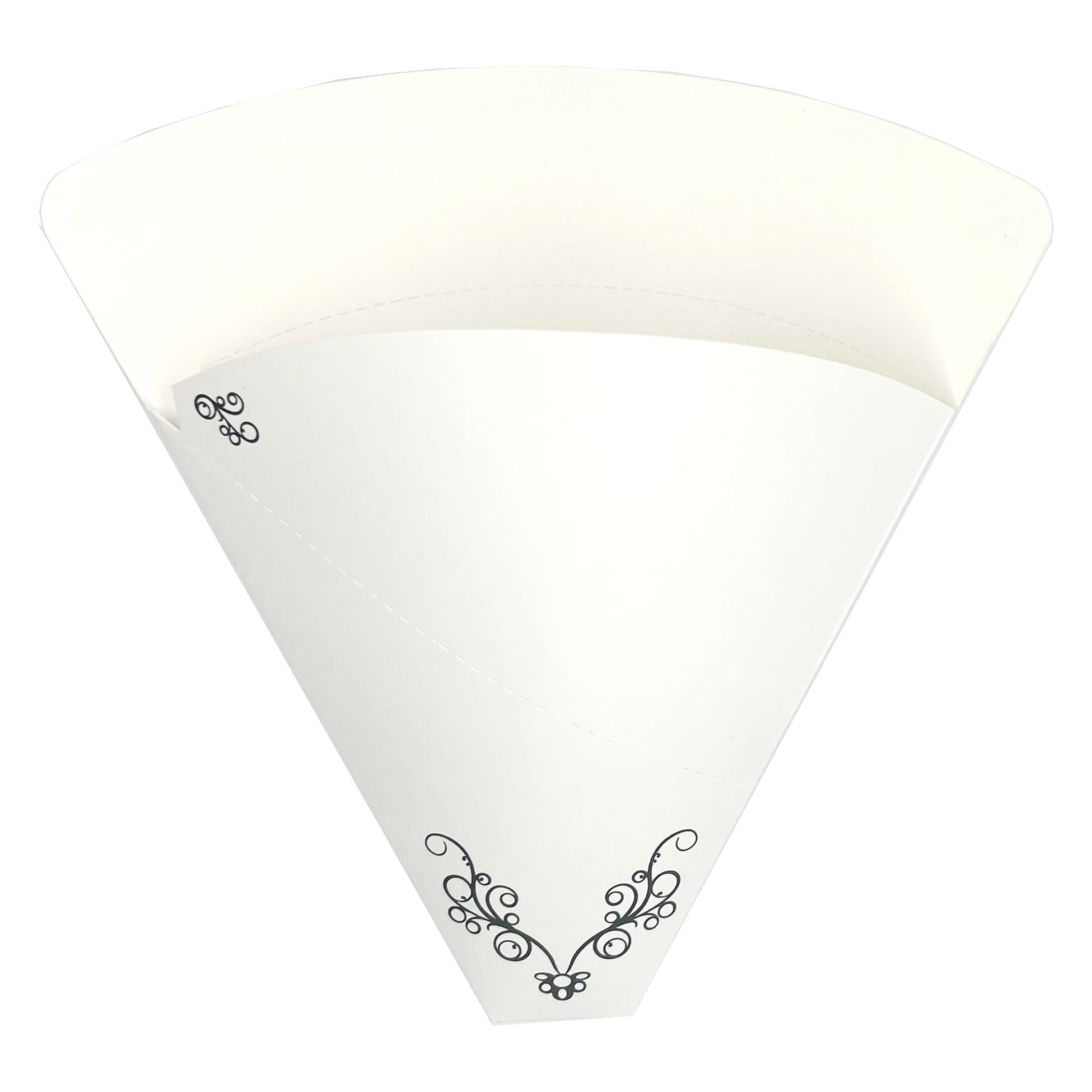 Premium Victorian Design Crepe Holders - 250g Perforated Cardboard Food Stands - Bulk Pack of 1600 for Bakeries, Catering & Party Supplies - Elegant Display for Crepes, Pancakes & Desserts
