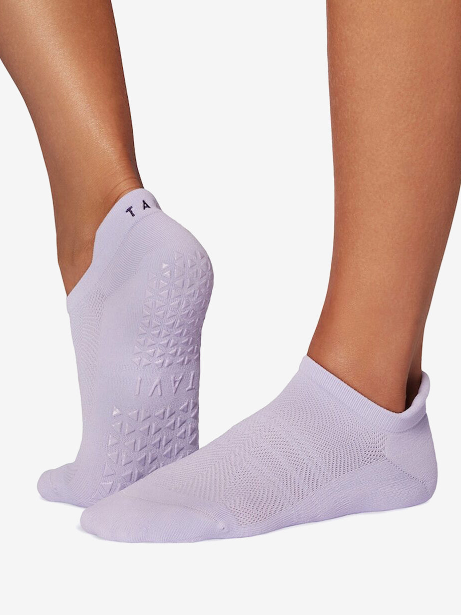 Tavi Noir Tec Savvy Grip Socks - Non-Slip Yoga Socks for Women, Soft Lavender - Perfect for Yoga, Pilates, Barre & Home Workouts