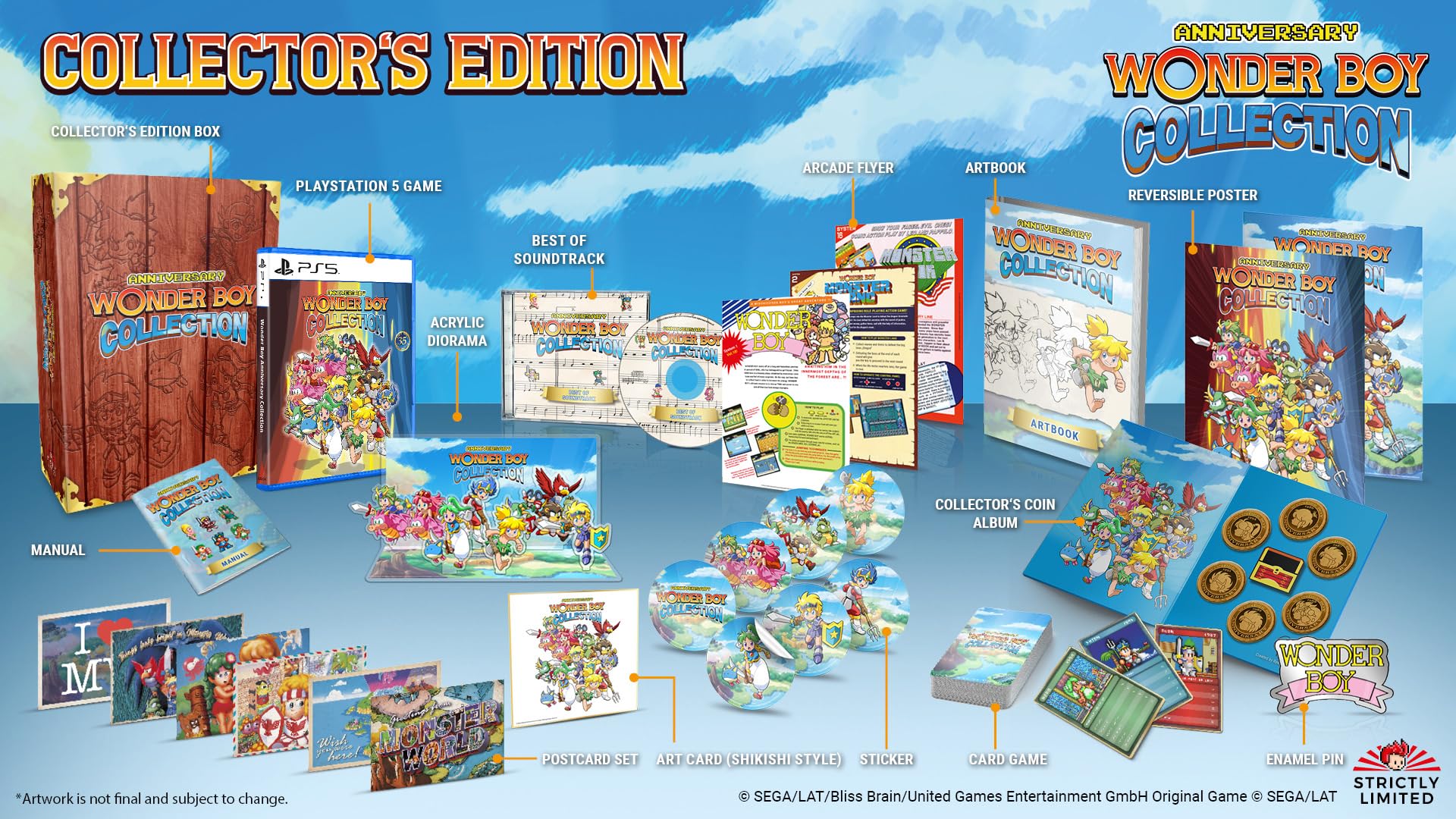 Wonder Boy Anniversary Collector's Edition for PlayStation 5 - Limited Edition Retro Gaming Bundle for PS5 Fans & Collectors - Perfect for Gaming Nostalgia and Display