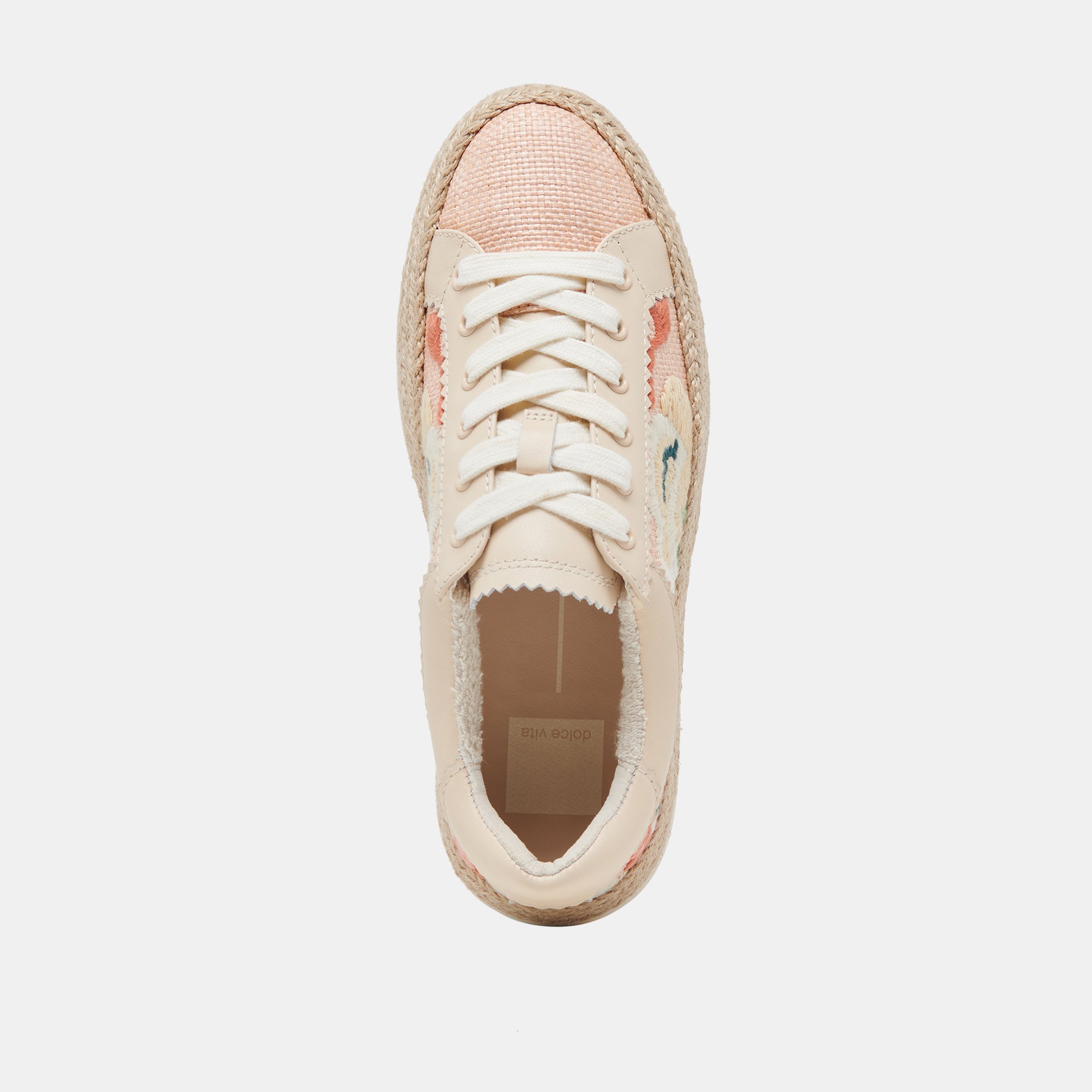 AZALIA Women's Pink Floral Raffia Sneakers - Comfortable Casual Shoes for Summer, Beach, and Outdoor Activities