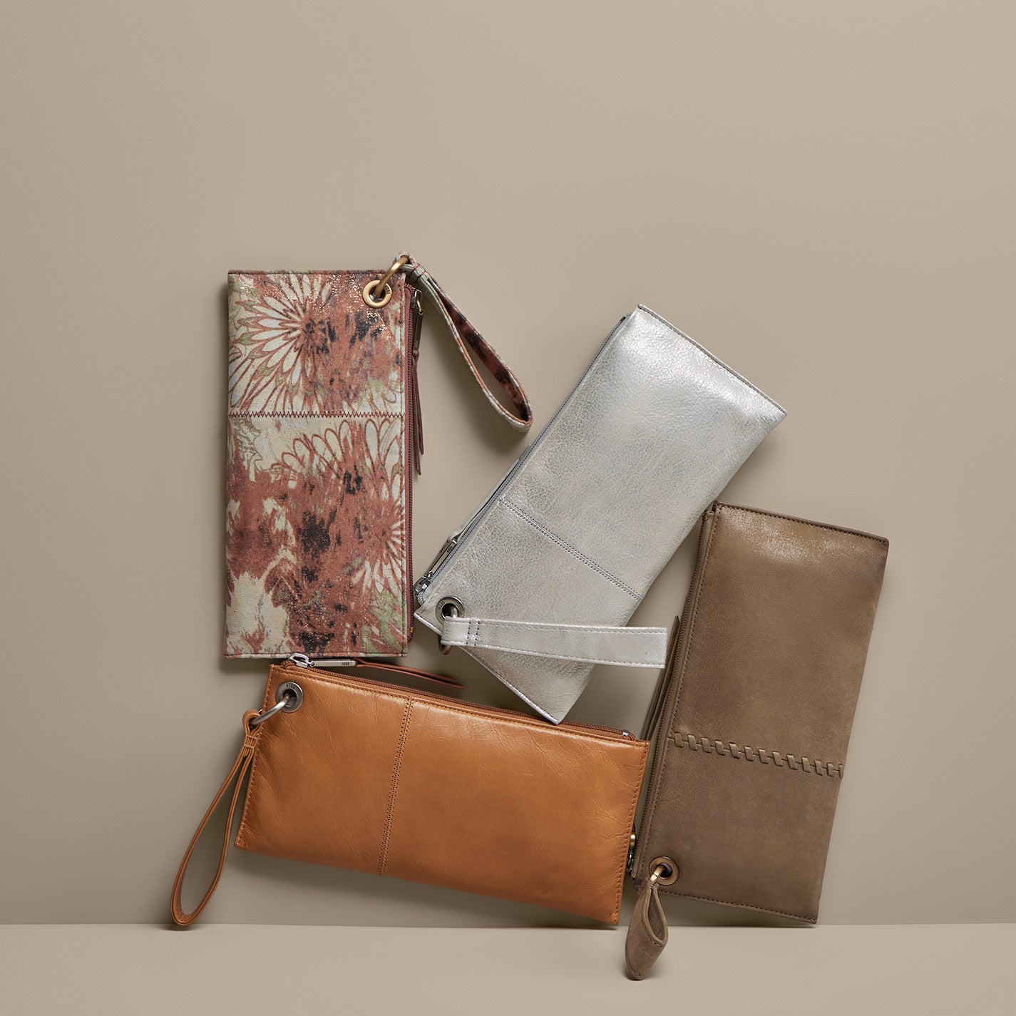 Vida Printed Leather Wristlet - Coastal Canyon Design | Stylish & Compact Wallet for Women | Perfect for Travel, Shopping & Everyday Use