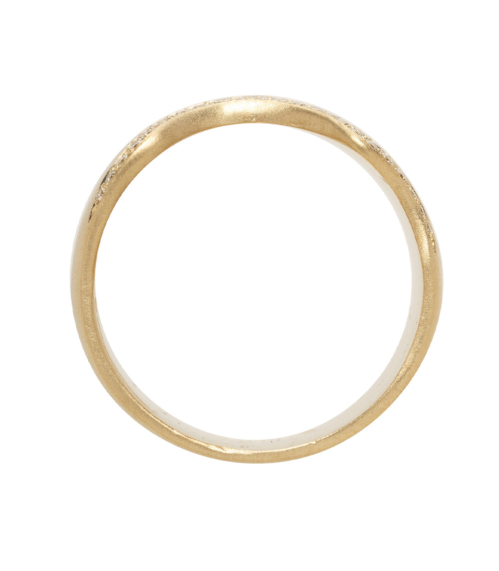Organic Wide Wedding Band for Unique Engagement Rings - Perfect for Eco-Friendly Brides & Sustainable Jewelry Lovers