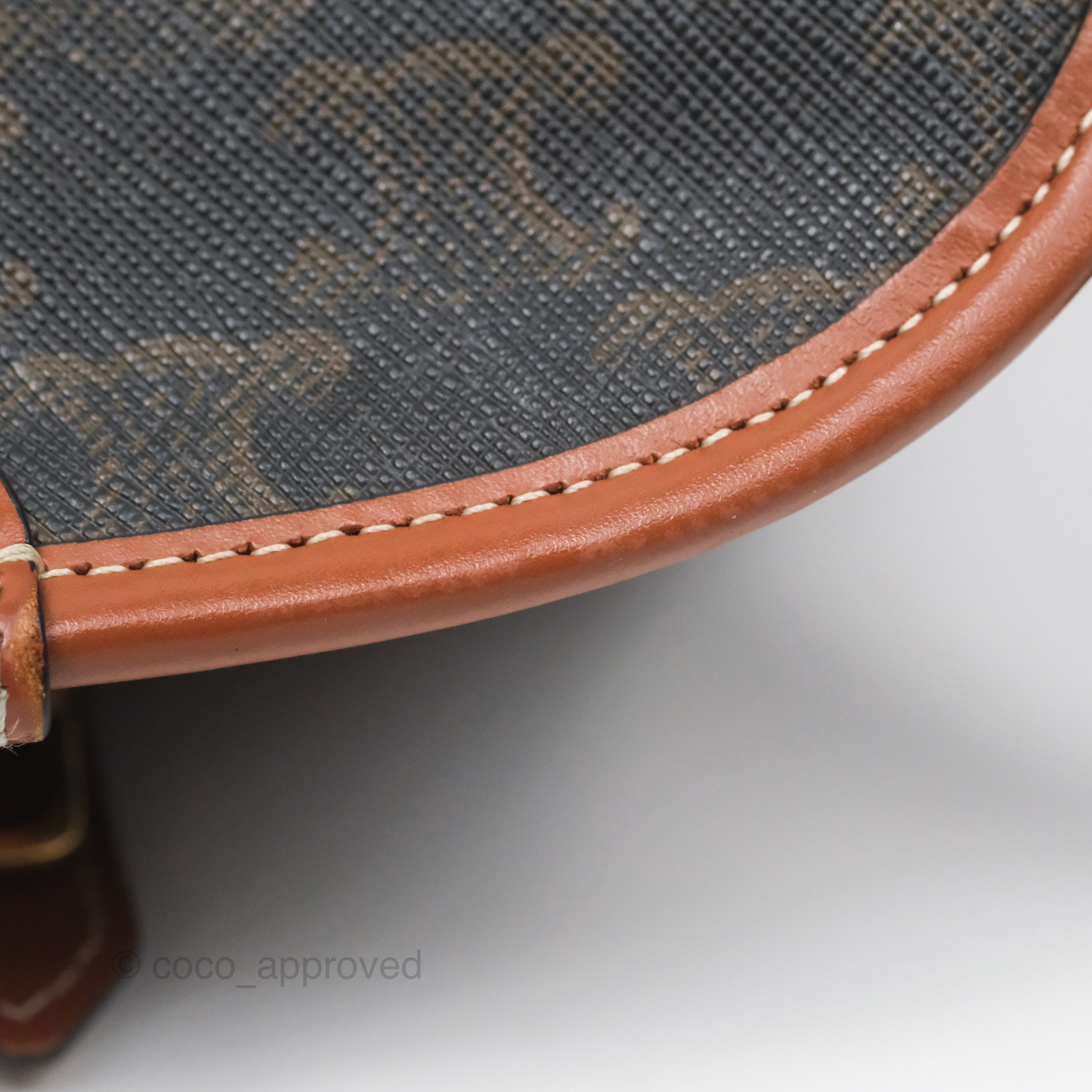 Celine Medium Folco Bag in Triomphe Canvas - Tan Crossbody Bag for Women | Perfect for Work, Travel & Everyday Use