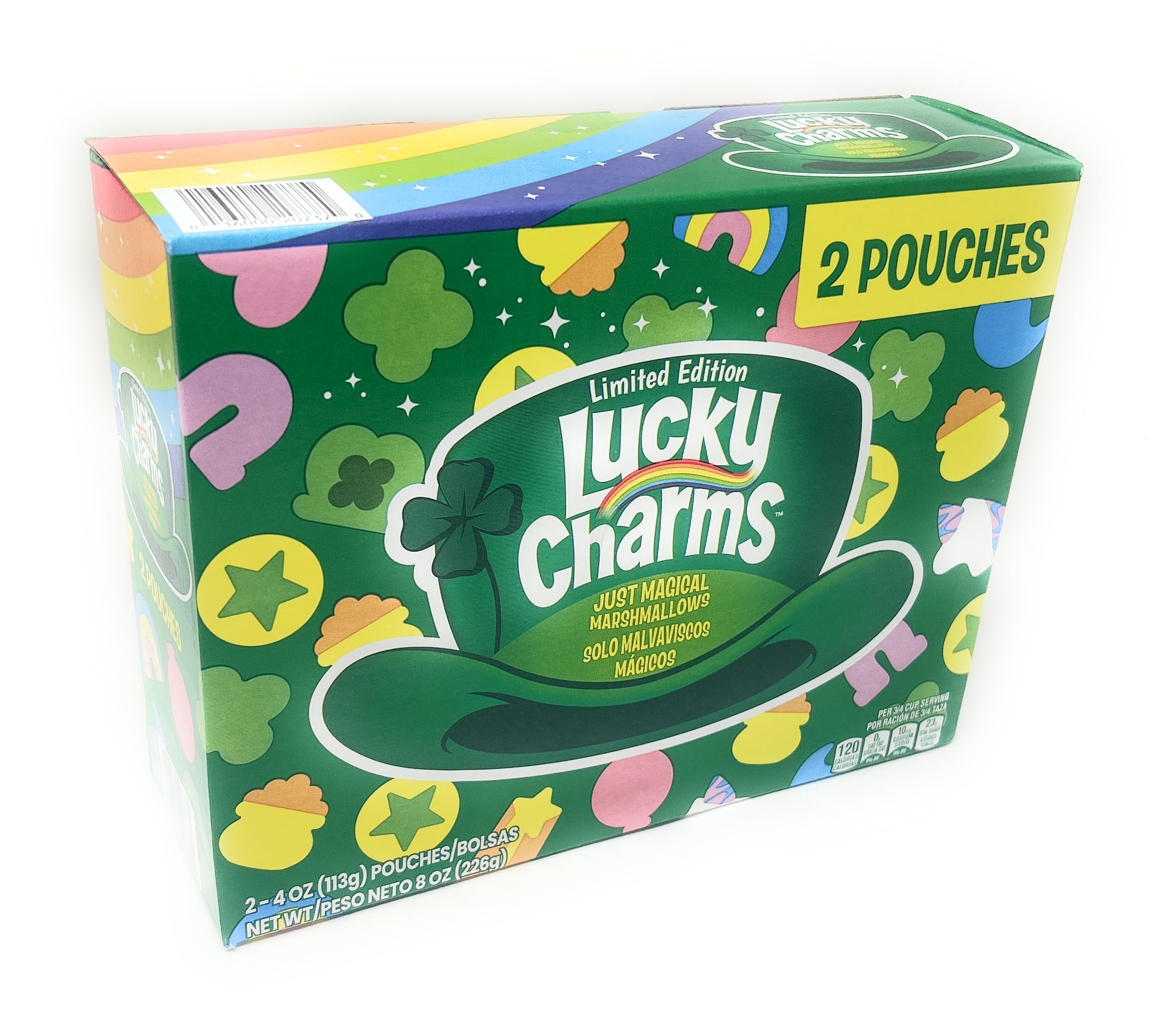 Lucky Charms Just Magical Marshmallows - 4oz (Pack of 2) | Gluten-Free Breakfast Cereal Topping for Kids & Adults | Perfect for Baking, Snacking & Party Decorations
