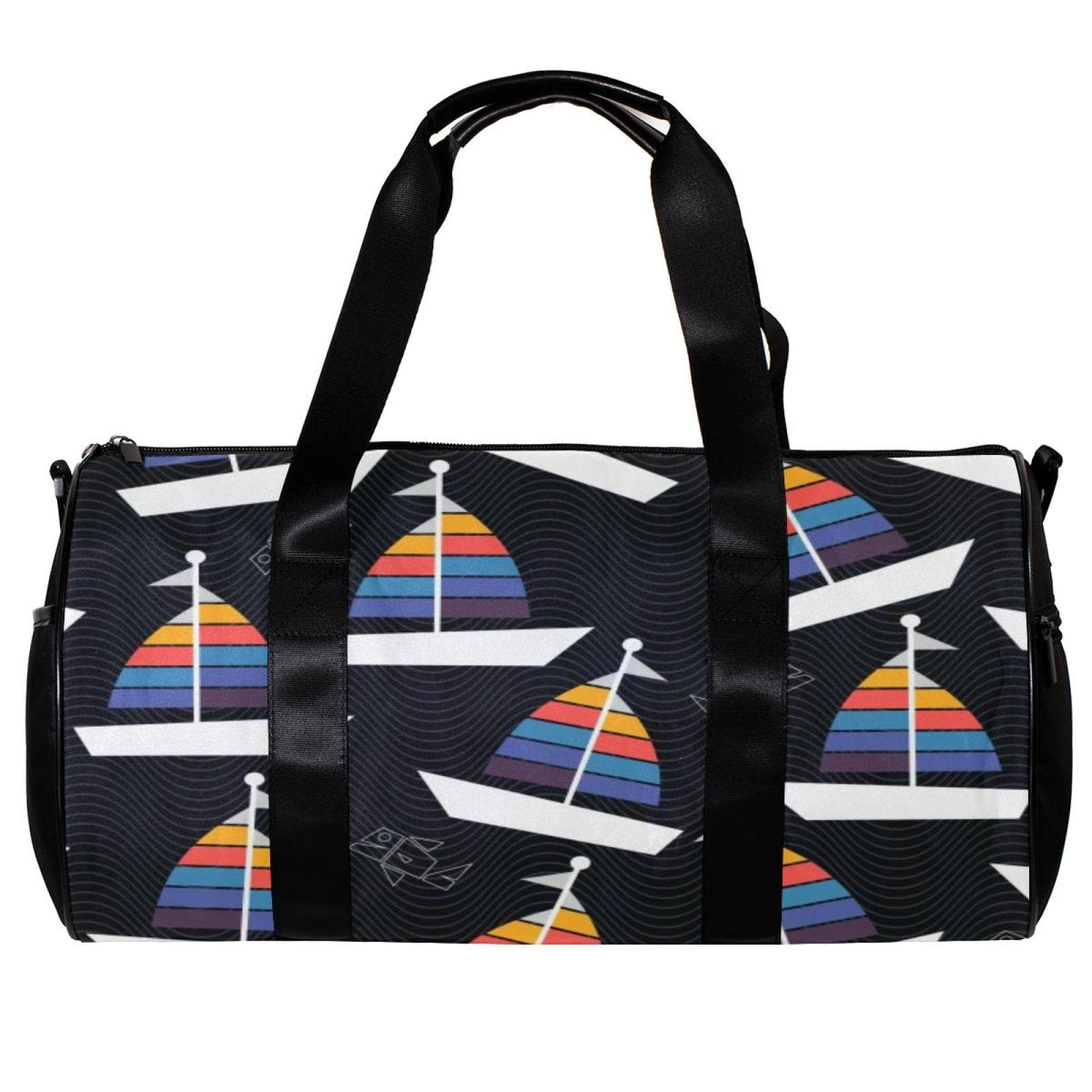 Cartoon Ship Travel Duffel Bag - Waterproof Sports Tote Gym Bag for Women, Lightweight Shoulder Weekender Overnight Bag - Perfect for Gym, Travel, Beach & Weekend Getaways