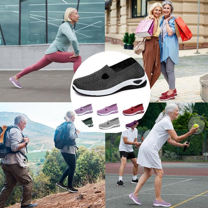 **Women's Breathable Soft Sole Orthopedic Walking Shoes - Slip-On Diabetic Sneakers with Arch Support for Comfort & Pain Relief - Perfect for Walking, Travel & Daily Wear**