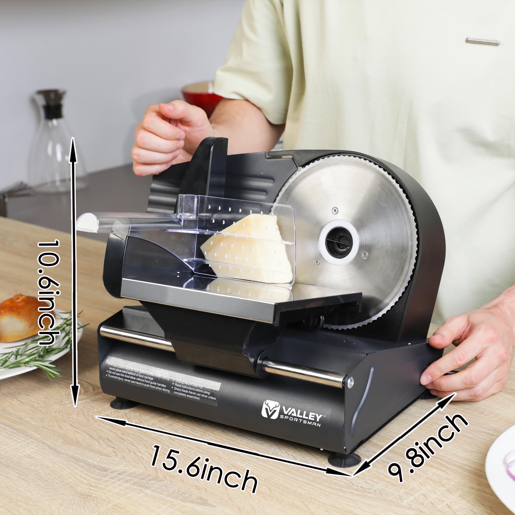 Electric Meat Slicer for Home & Commercial Use - 7.5