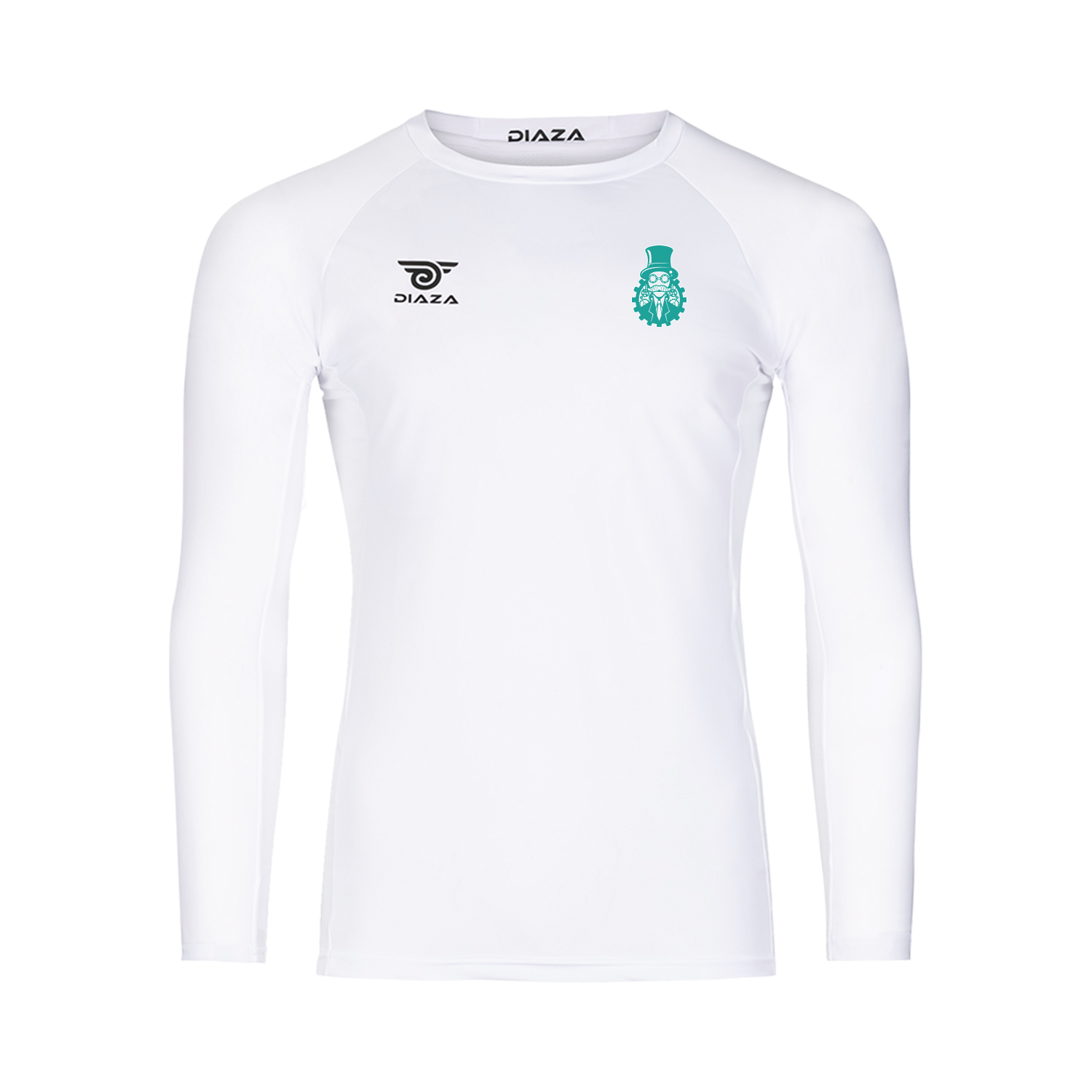 Detroit Innovators Men's Long Sleeve Compression Shirt - Moisture Wicking Athletic Top for Workout & Running - White (Perfect for Gym, Training & Outdoor Sports)