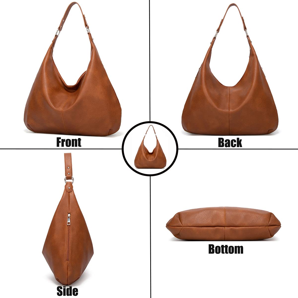 Stylish Women's PU Leather Handbag - Fashionable Shoulder Bag & Work Tote with Top Handle - Designer Purse Satchel for Office, Travel & Daily Use