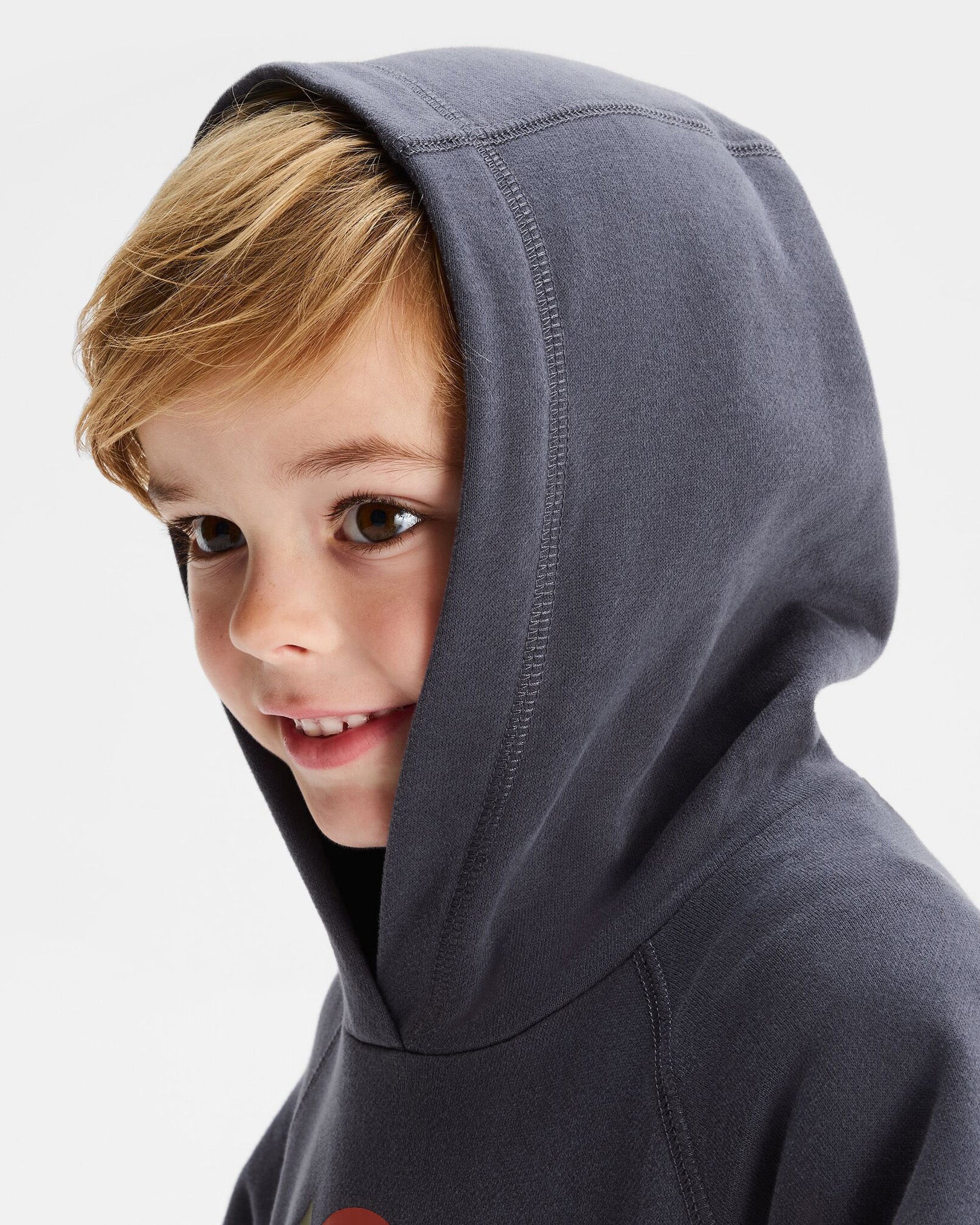 Retro Logo LT BB Hoodie for Kids - Mid Navy Blue | Stylish & Comfortable Pullover for School, Playdates & Outdoor Activities