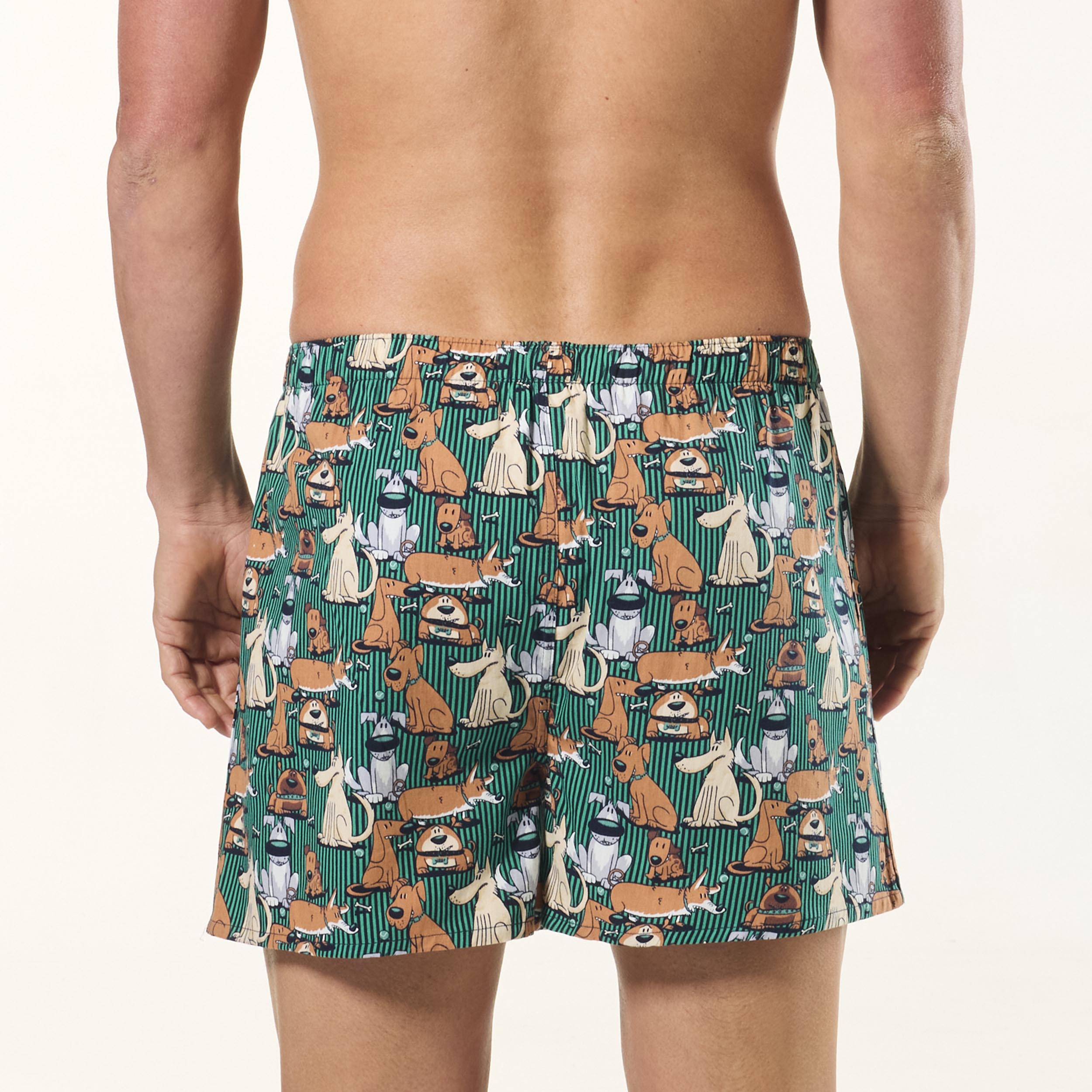 Men's Cotton Boxer Shorts 3-Pack - Soft & Breathable Underwear for Comfort - Green | Perfect for Sleep, Lounge & Everyday Wear