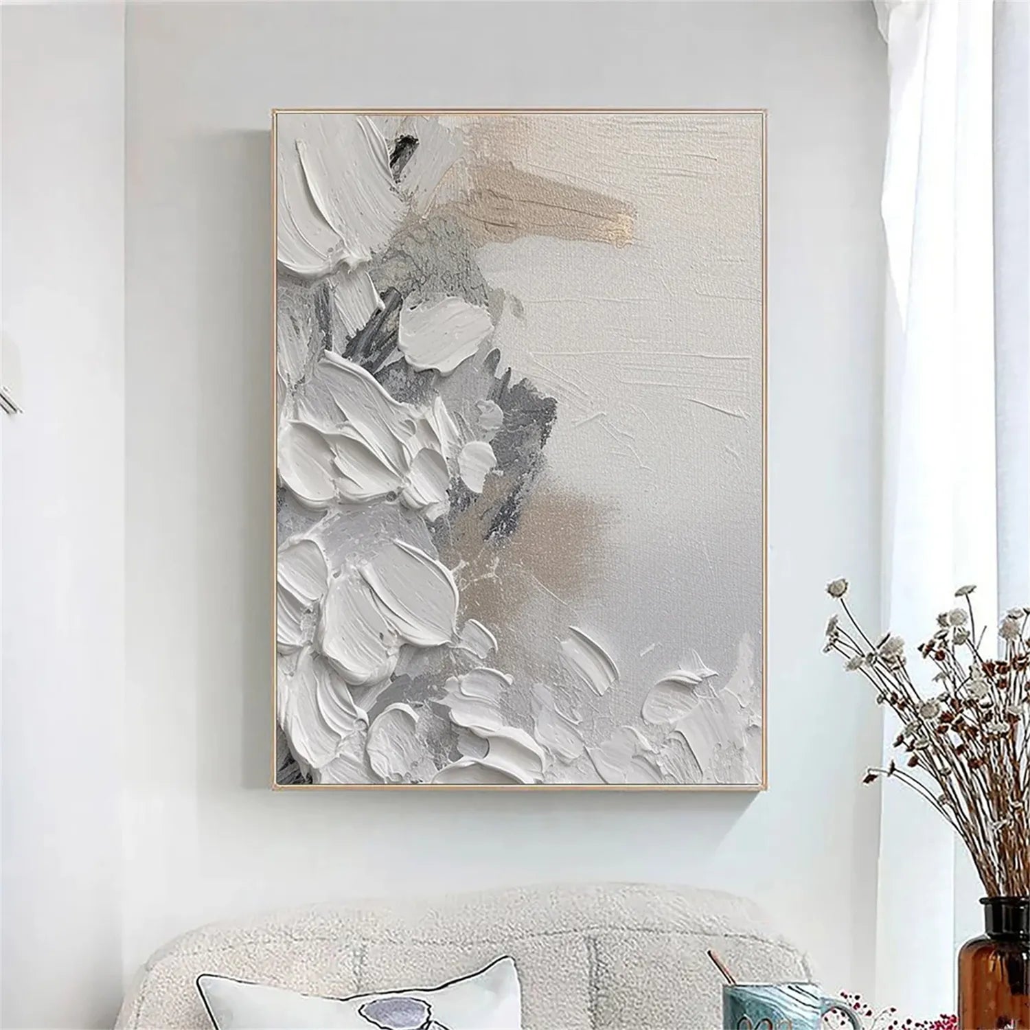 Abstract Painting #AB 150 - Modern Wall Art for Living Room, Bedroom & Office Decor | Large Canvas Artwork for Home & Business Interior Design
