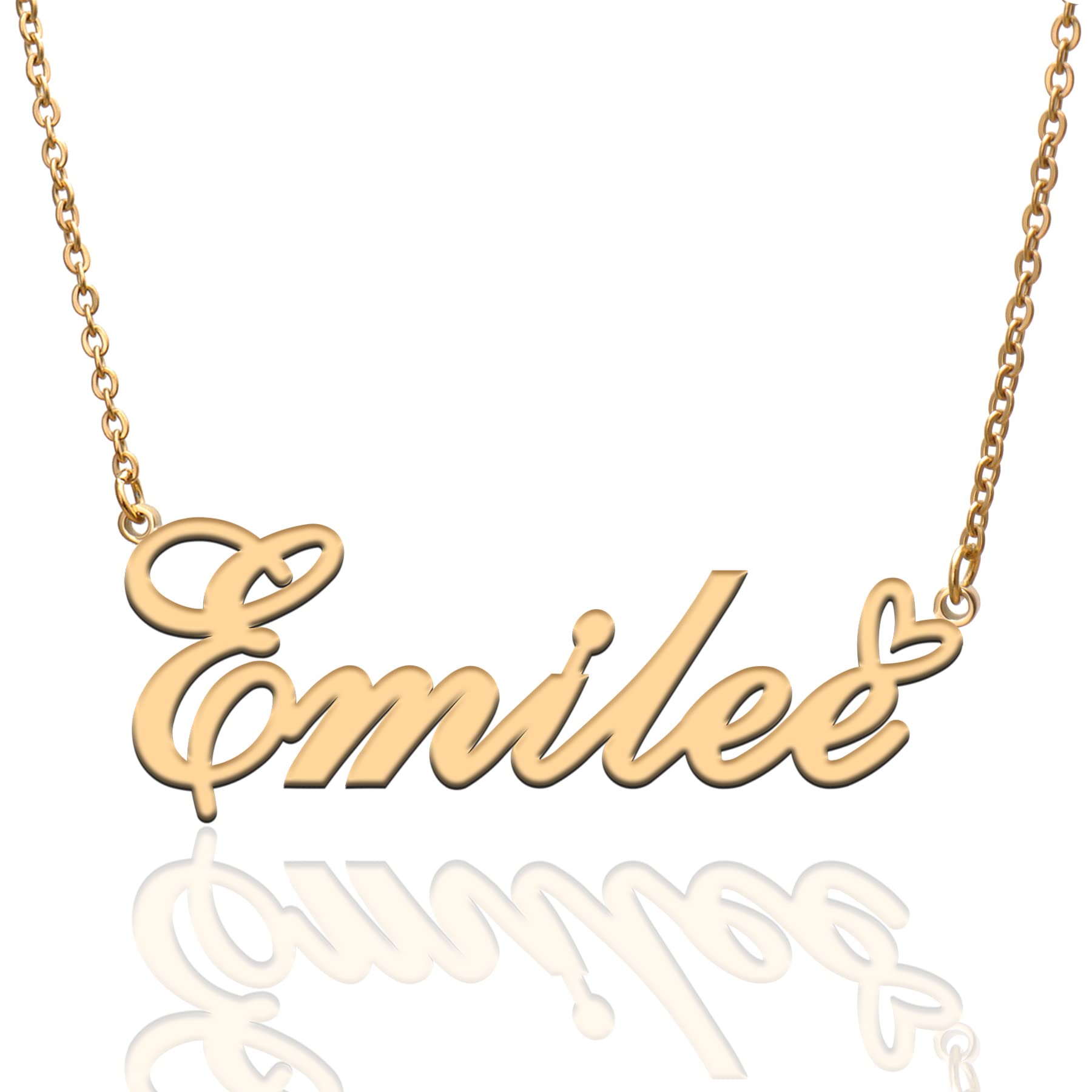 Custom Name Necklace for Women - Personalized Heart Pendant Jewelry with Engraved Name | Best Gift for Girlfriend, Mother, Daughter, Wife | Perfect for Christmas, Birthday, Anniversary & Friendship Day | Everyday Wear, Date Night, Special Occasions