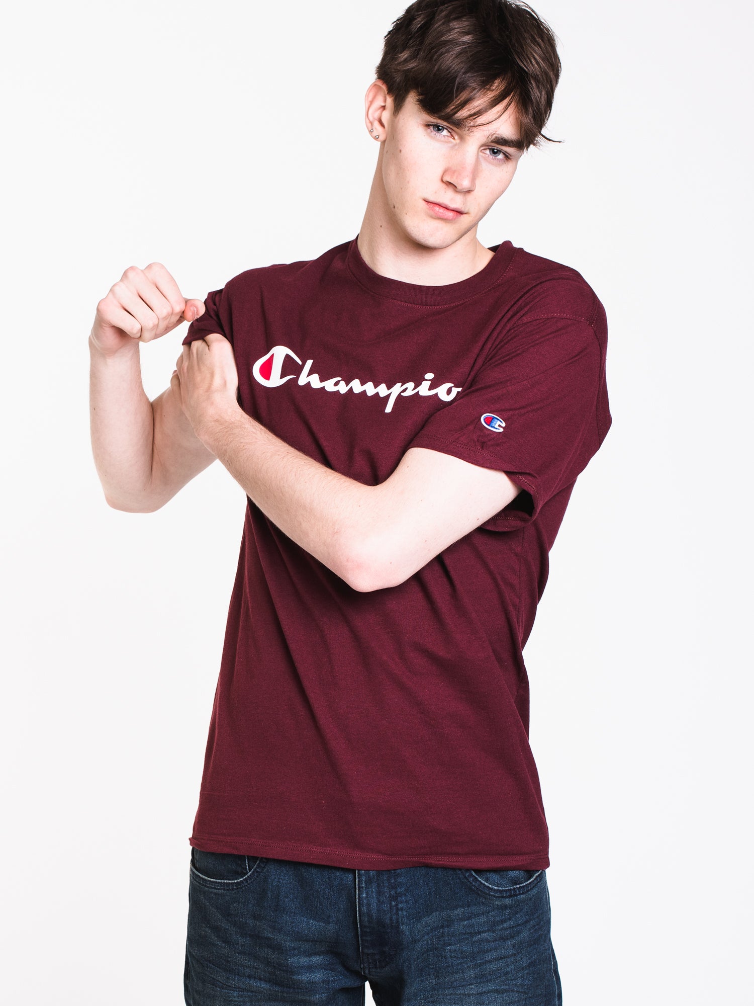 Champion Graphic T-Shirt for Men & Women - Comfortable Cotton Tee with Trendy Prints | Perfect for Casual Wear, Gym, and Street Style Outfits