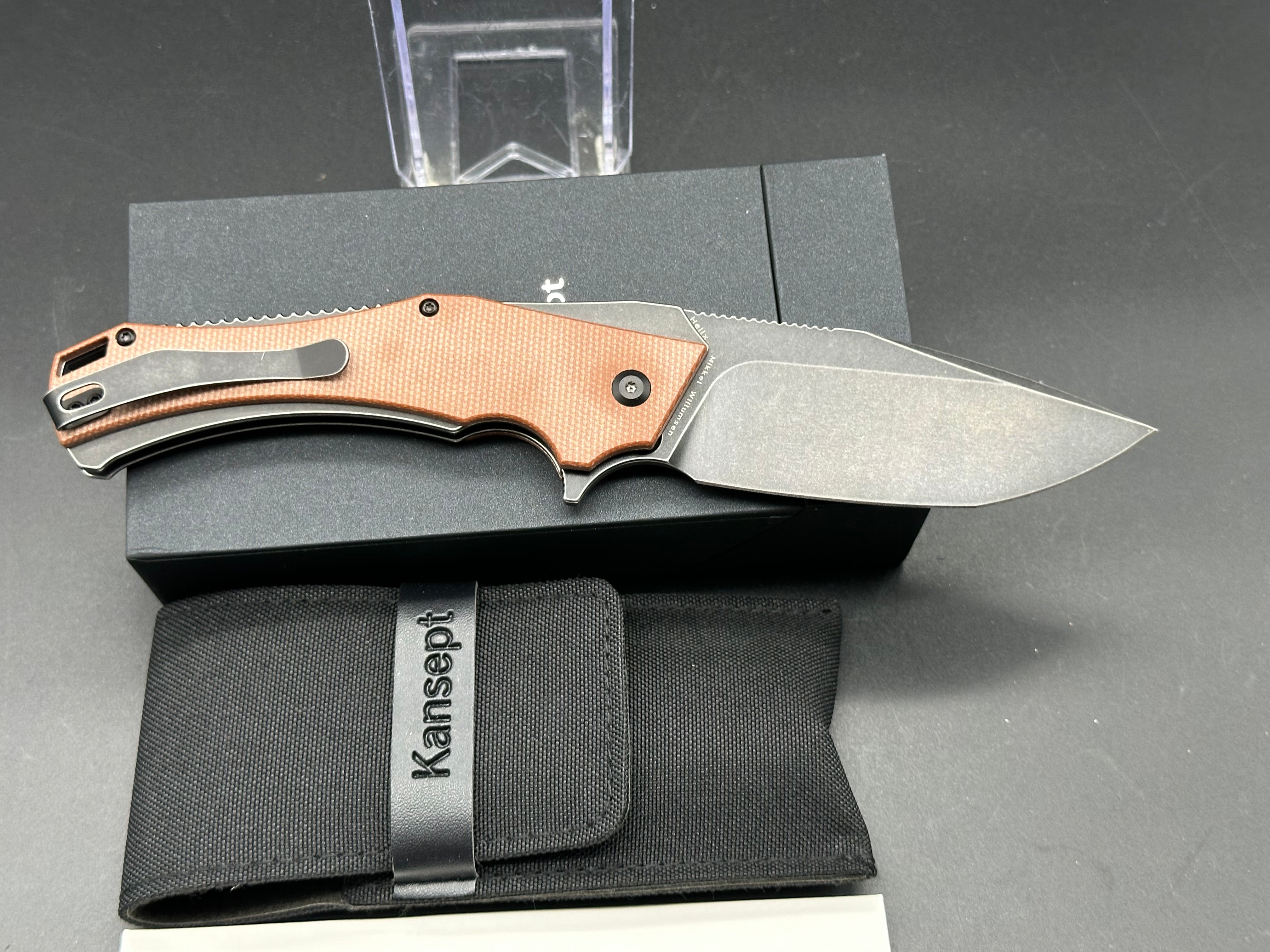 Kansept Hellx Drop Point Folding Knife - 3.6