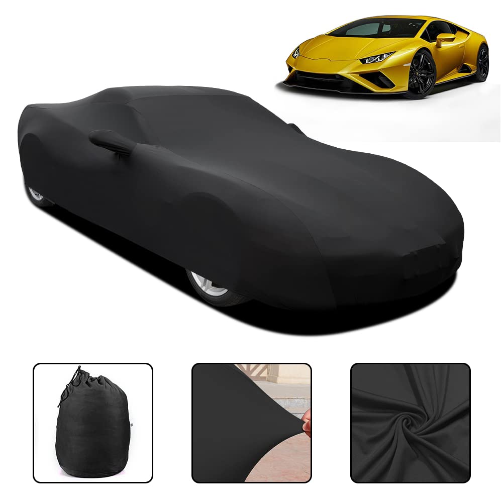 WinPower Indoor Car Cover - Stretchable Dustproof Full Car Protection for Underground Garage & Car Shows - Black | Perfect for Indoor Storage & Vehicle Display