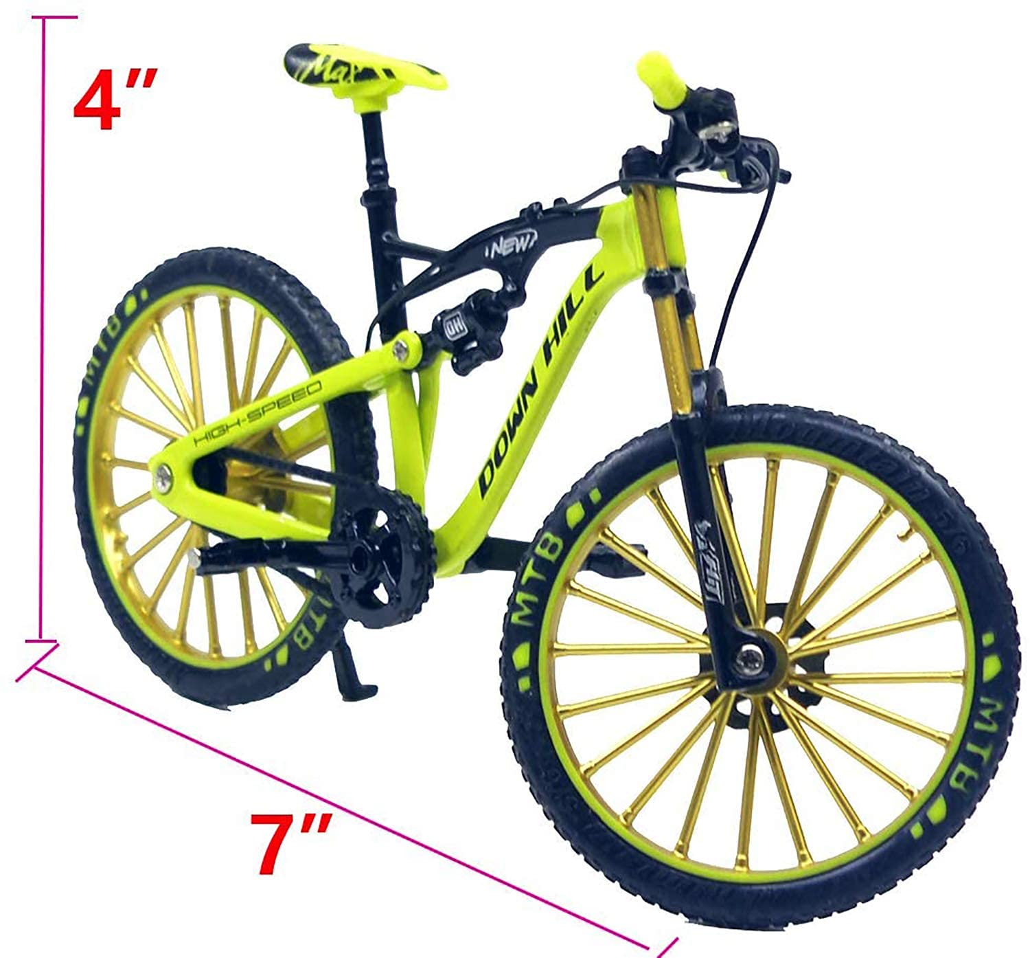 Bestie Toys 1:10 Scale Die-Cast Zinc Alloy Hybrid Mountain Bike - Miniature Downhill Bicycle Model for Collectors & RC Enthusiasts - Perfect for Display, Dioramas & Racing Scenes
