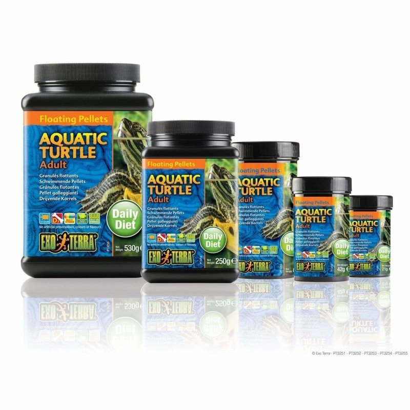 Exo Terra Aquatic Turtle Food for Adult Turtles - Nutritious Pellets for Healthy Growth & Shell Development - Ideal for Aquatic Turtles in Tanks & Ponds