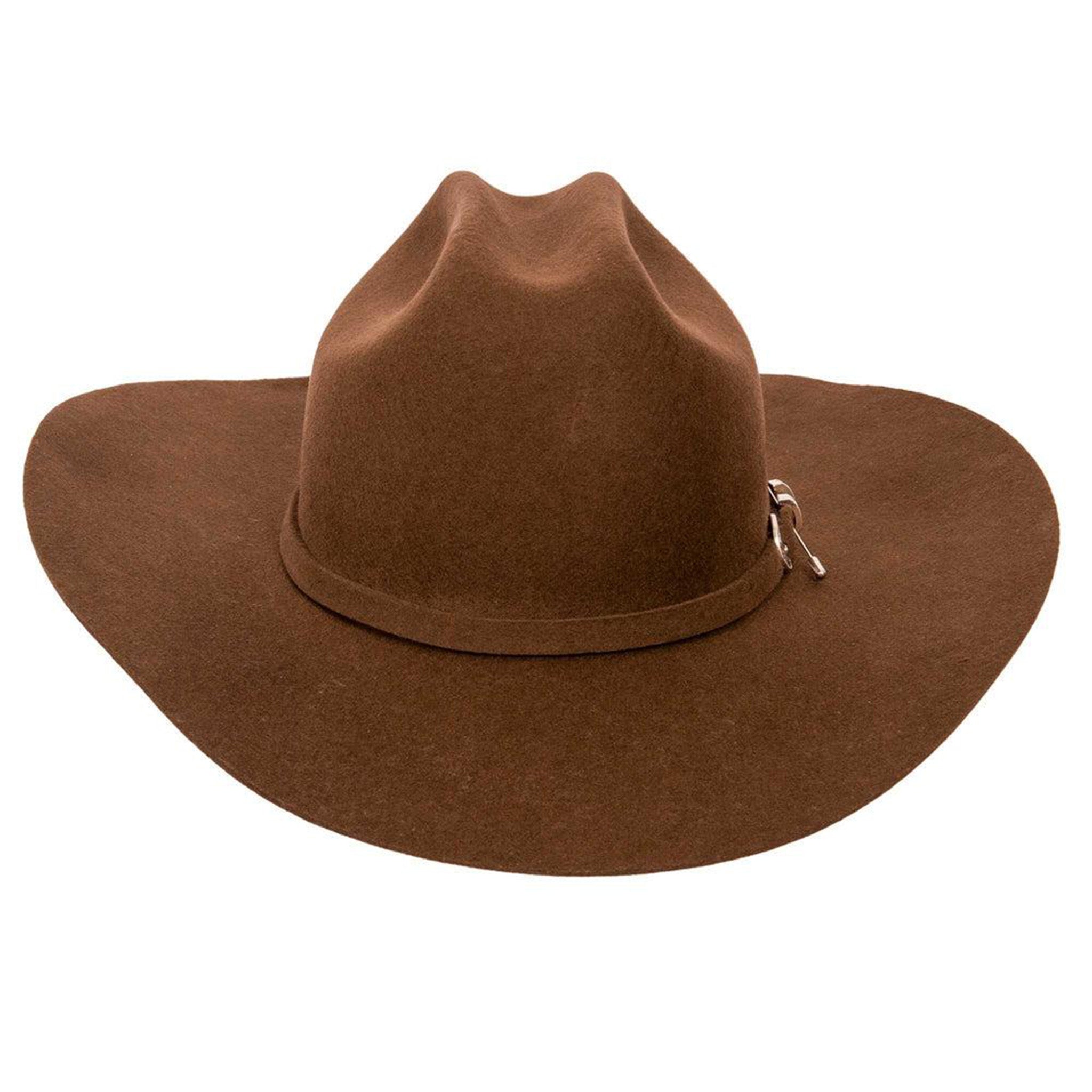 American Hat Co. Women's Brown Western Cowboy Felt Hat - Stylish Rodeo & Country Fashion Accessory for Outdoor Events, Concerts, and Ranch Wear