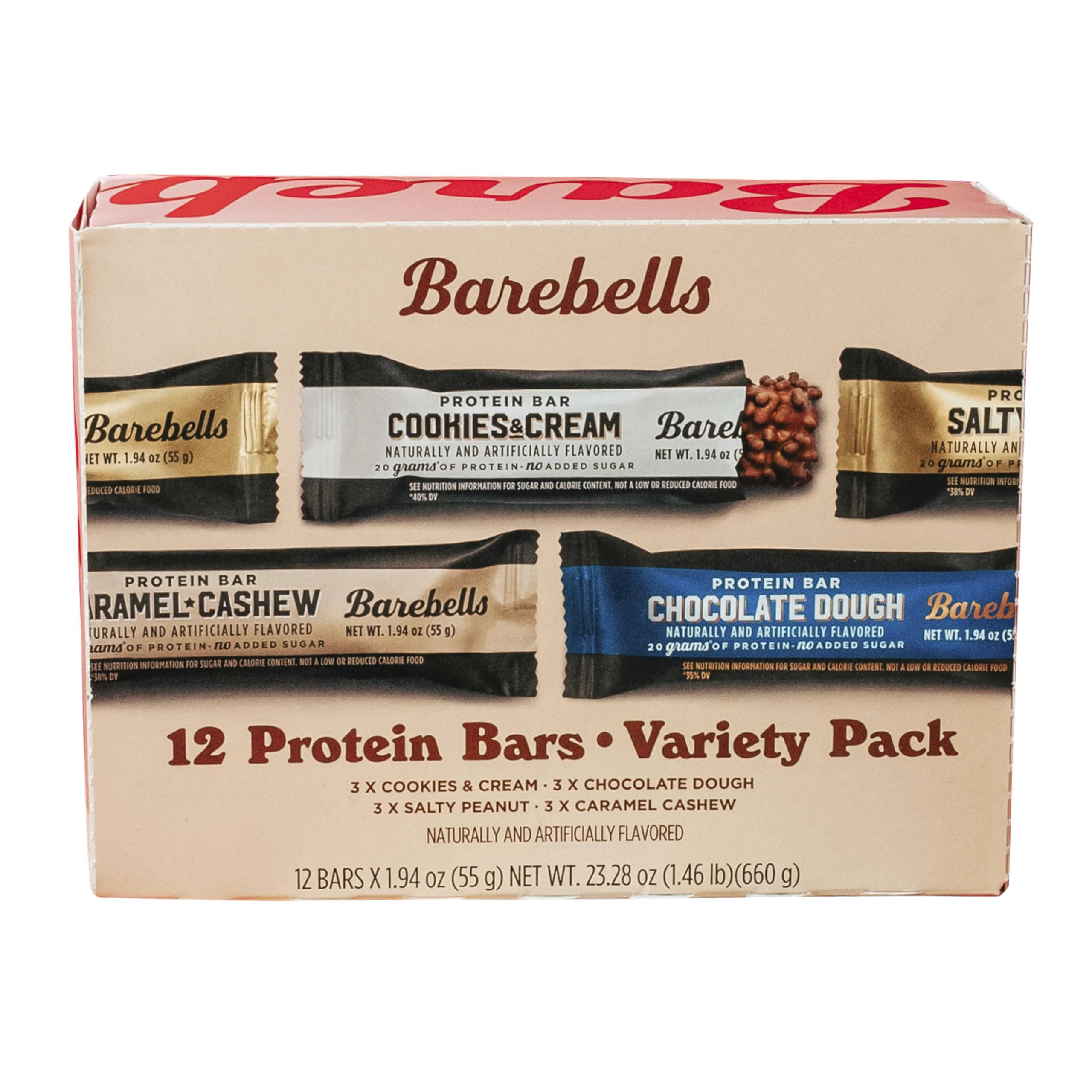 Barebells High Protein Bars Variety Pack - 12 Count (1.9oz Each) | 20g Protein, Low Sugar (1g) | Chocolate Flavored Protein Snacks | Perfect for Gym, Workout Recovery, On-the-Go Breakfast & Healthy Snacking