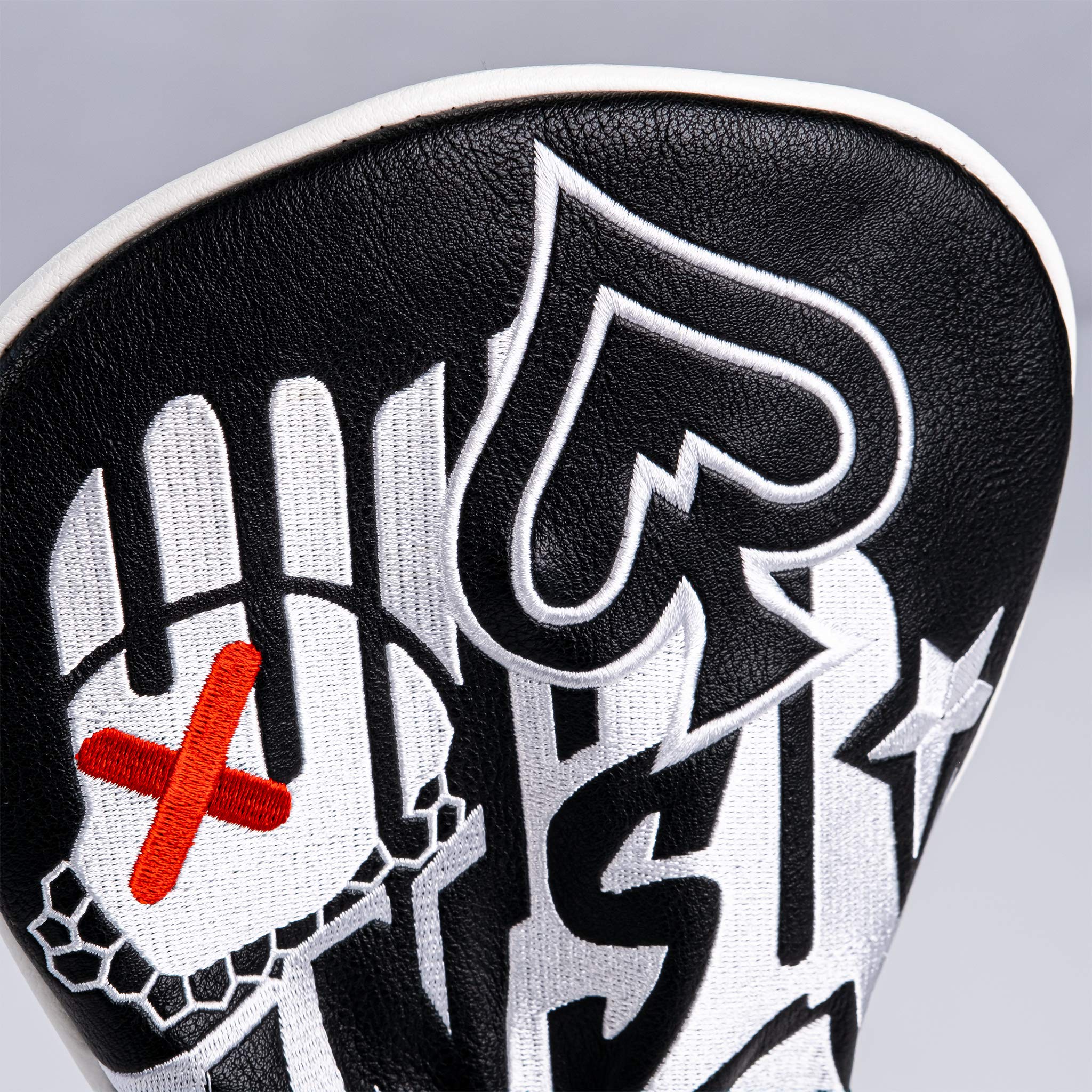 Pins & Aces Golf Co. LE Graffiti Head Cover - Premium Handmade Leather Golf Club Cover - Urban Style Tour Quality Headcover for Drivers & Woods - Customize Your Golf Bag for Driving Range & Course Play