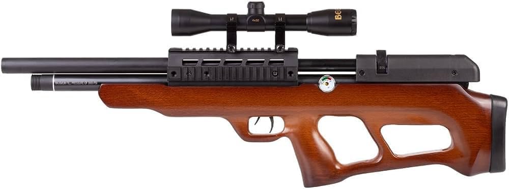 Beeman PCP Multi-Shot Underlever Bullpup Air Rifle - 12 Shot Capacity with European Wood Stock | Includes Scope & Mount | Perfect for Hunting, Target Shooting & Pest Control